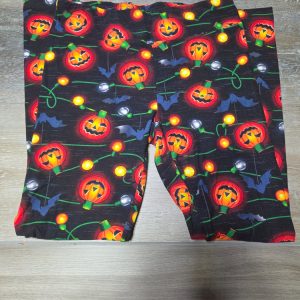 Celebrate Halloween Girls S 4-6 Pumpkin Bats Leggings Black