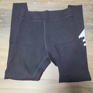 Nike Logo Leggings Women's Black Cotton Blend Stretch Athletic Pants