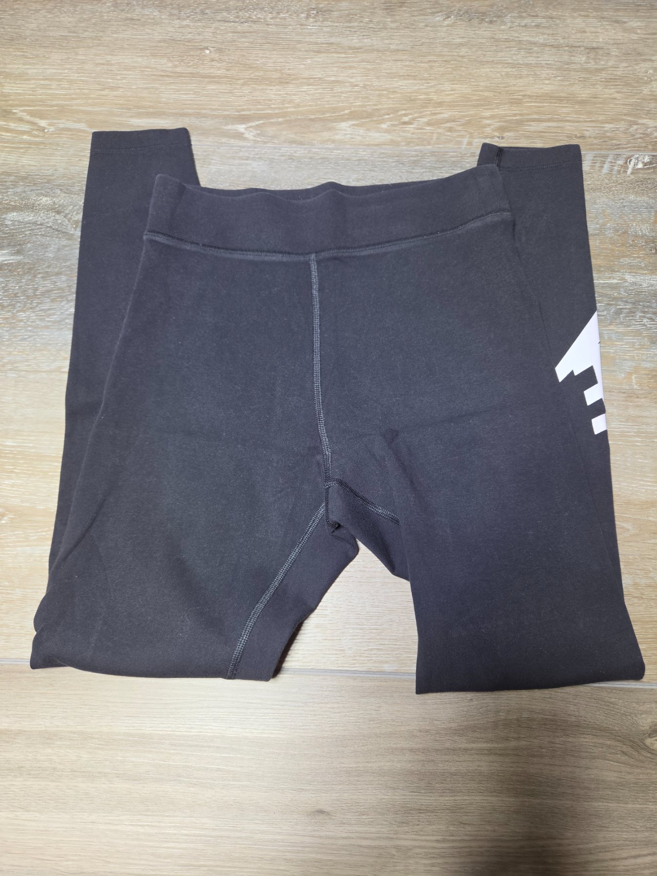 Nike Logo Leggings Women's Black Cotton Blend Stretch Athletic Pants