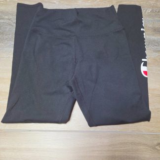 Champion Women’s High Rise Leggings Black Logo Size M