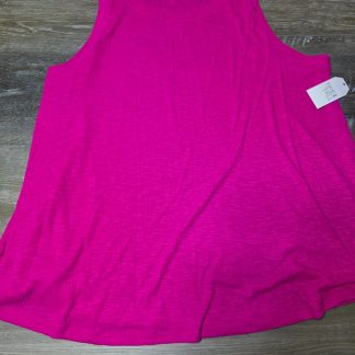Time and Tru Ribbed Swing Tank Top Women's XXXL 22 Smokin Hot Pink