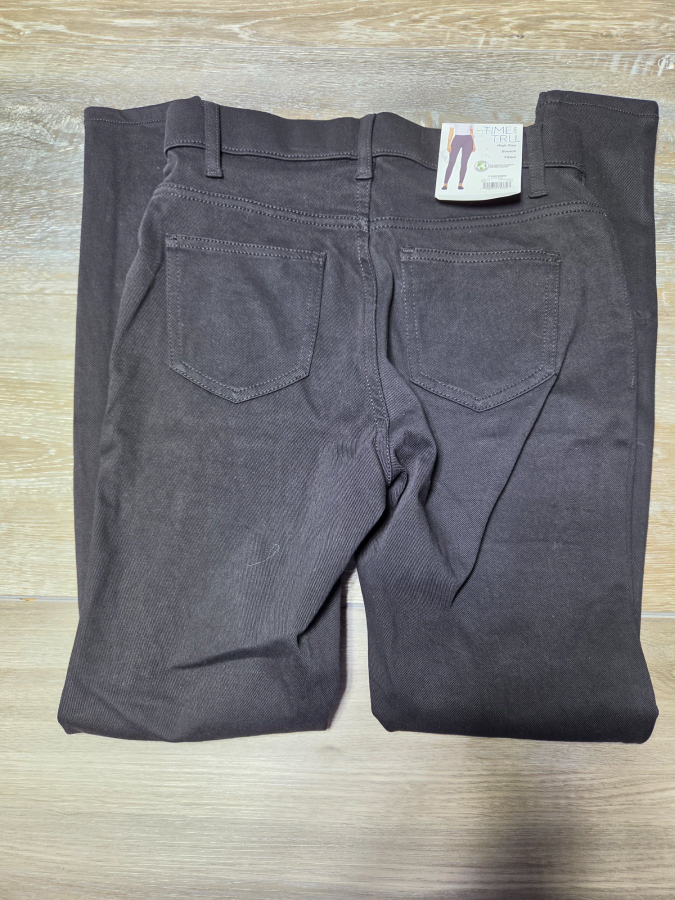 Time and Tru High Rise Stretch Fitted Jeggings Women's XS Black - Image 5