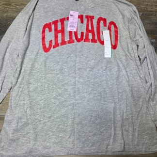 Wild Fable Chicago Graphic Long Sleeve T-Shirt Women's M Heather Gray