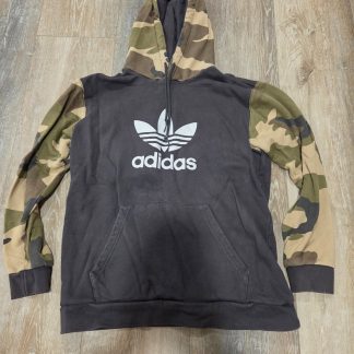 Adidas Originals Camo Trefoil Pullover Hoodie Men's Large Black Green