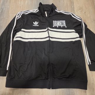 Adidas Brooklyn Nets 3 Stripe Track Jacket Men's 2XL Black White