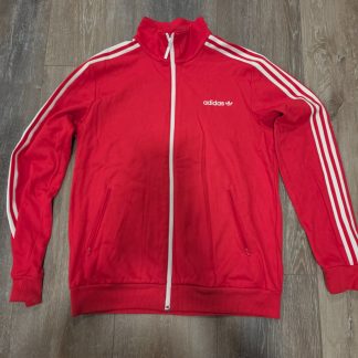 Adidas Originals 3 Stripe Track Jacket Men's M Red White Full Zip