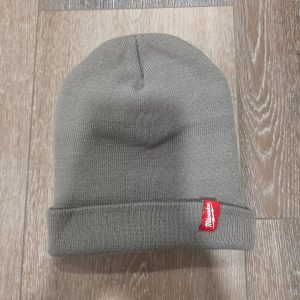 Milwaukee Rolled Beanie Gray Acrylic Cuffed Knit Hat One Size