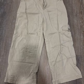 Pappagallo Cargo Pants Womens Size 6 Khaki Wide Leg Utility