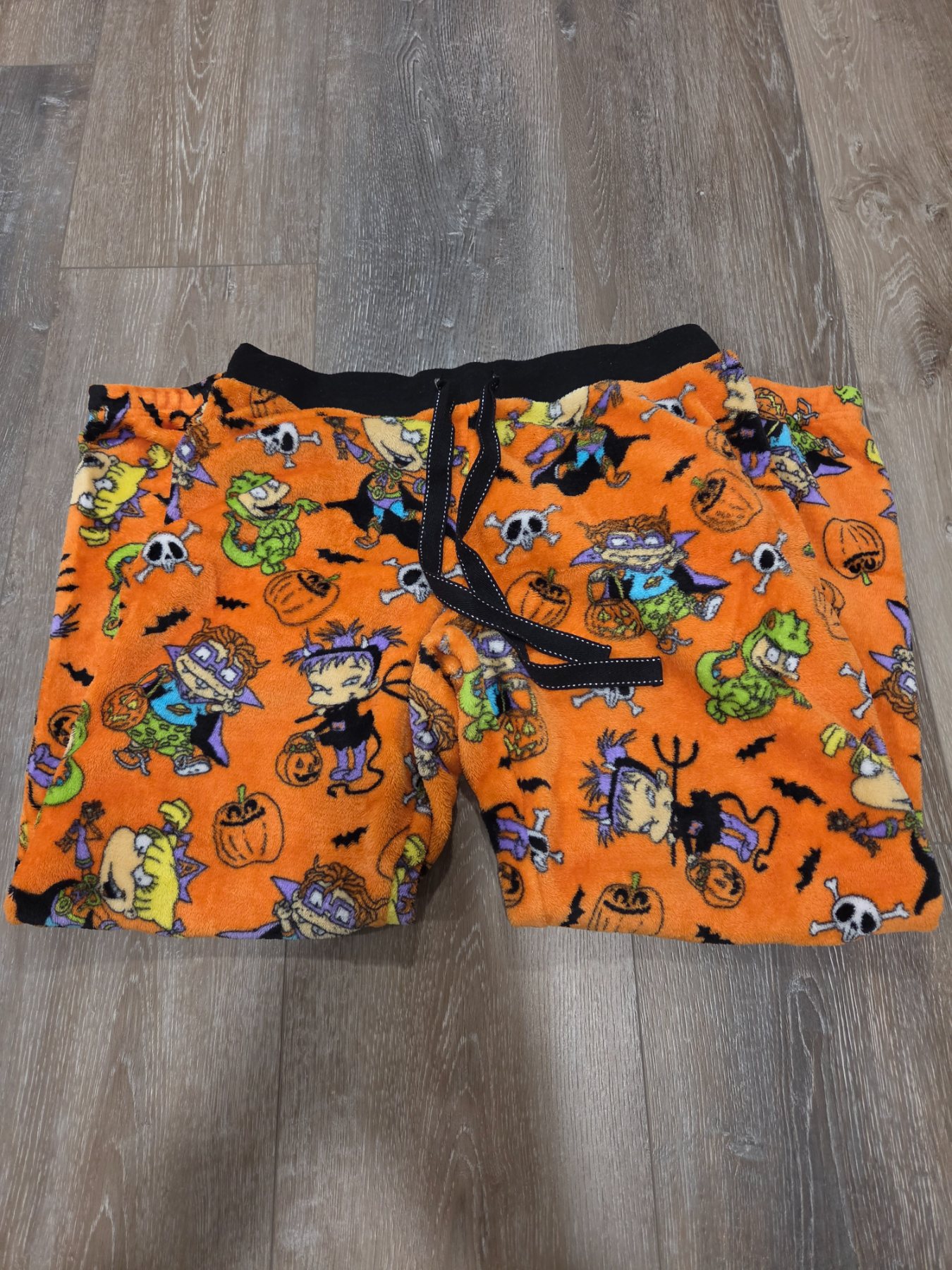 Nickelodeon Rugrats Halloween Fleece Pajama Pants Women’s L Orange