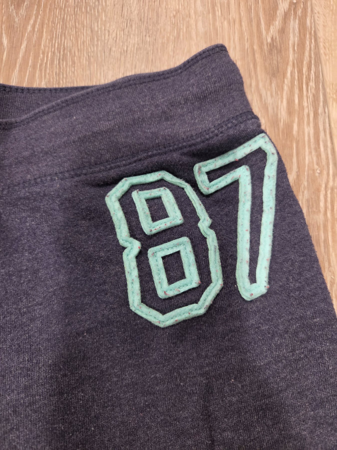Aeropostale 87 Varsity Jogger Sweatpants Women's M Navy Blue Stripe - Image 2