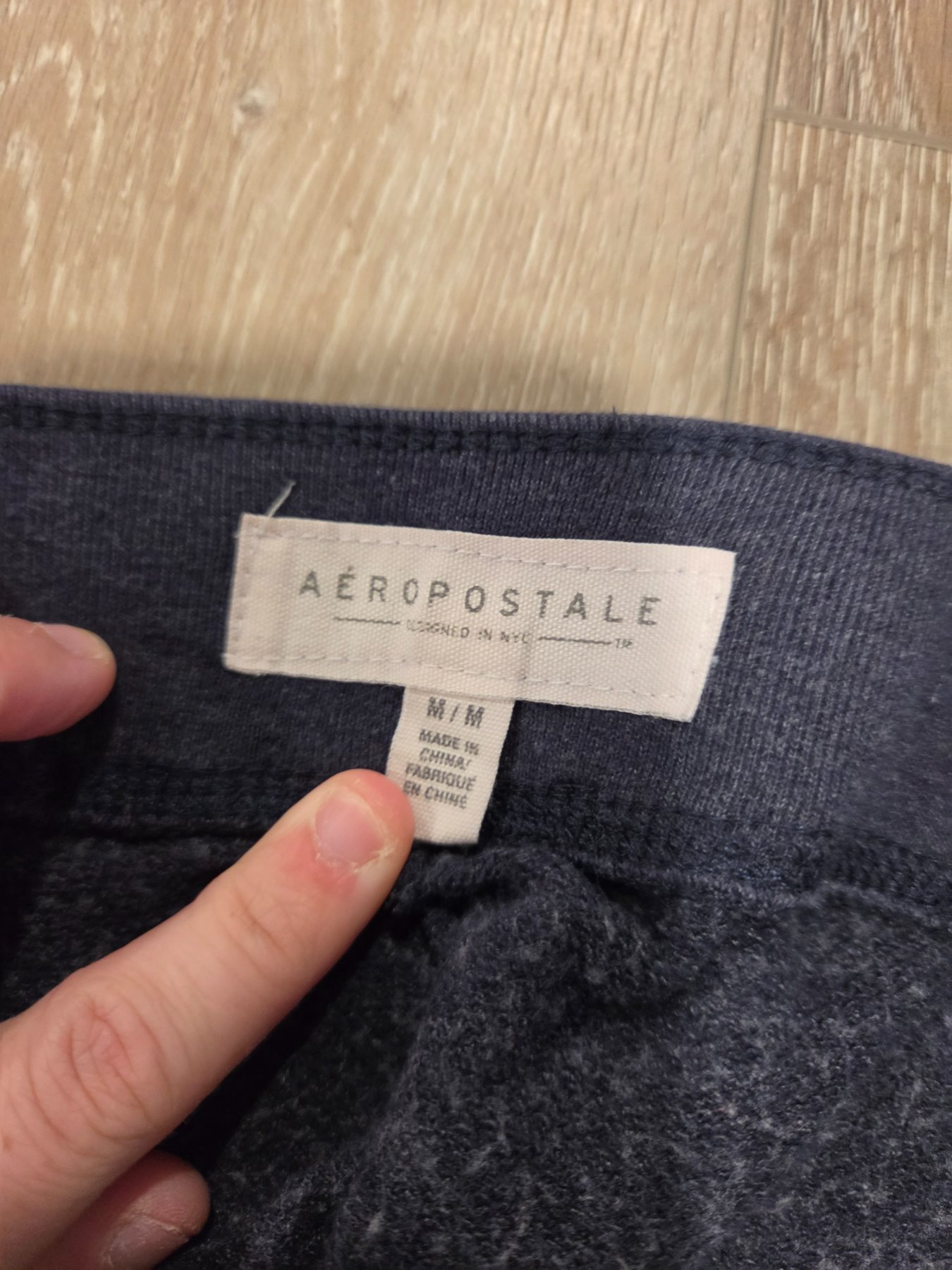 Aeropostale 87 Varsity Jogger Sweatpants Women's M Navy Blue Stripe - Image 5