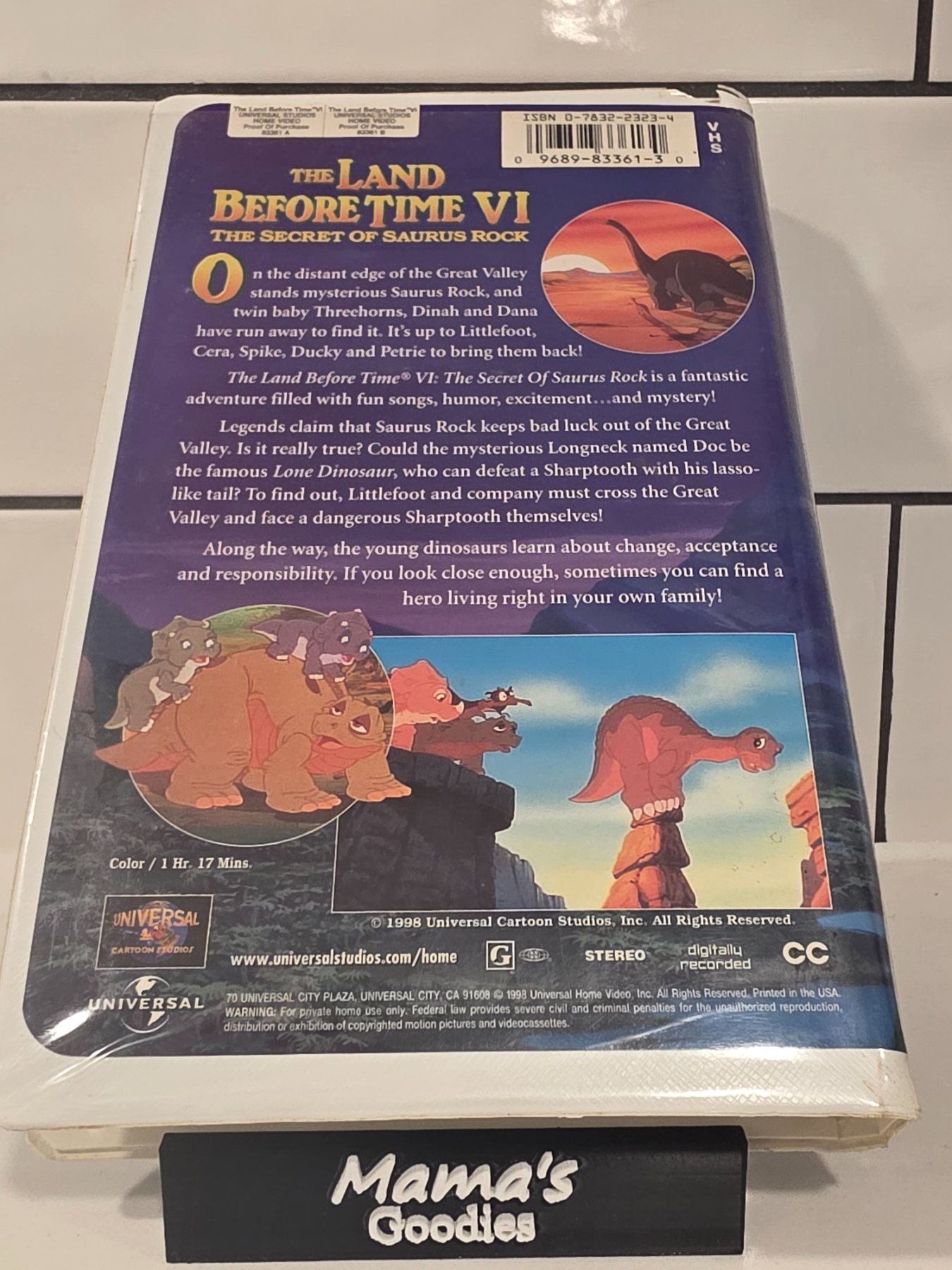The Land Before Time VI The Secret of Saurus Rock VHS 1998 Clamshell - Image 2