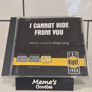 I Cannot Hide From You Greg Long Right Trax CD Accompaniment Track