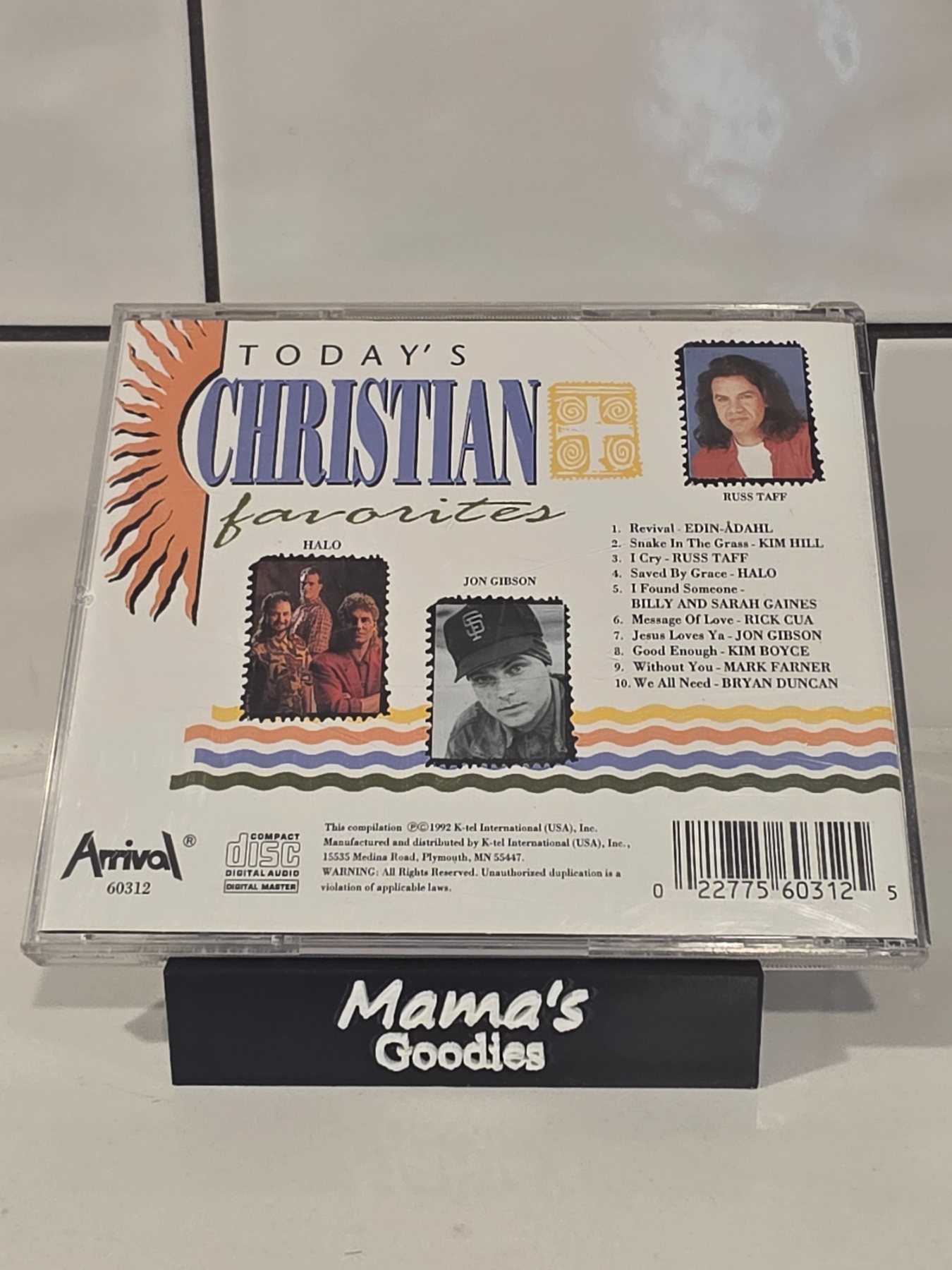 Today's Christian Favorites Various Artists CD 1992 K-Tel Gospel Compilation - Image 2