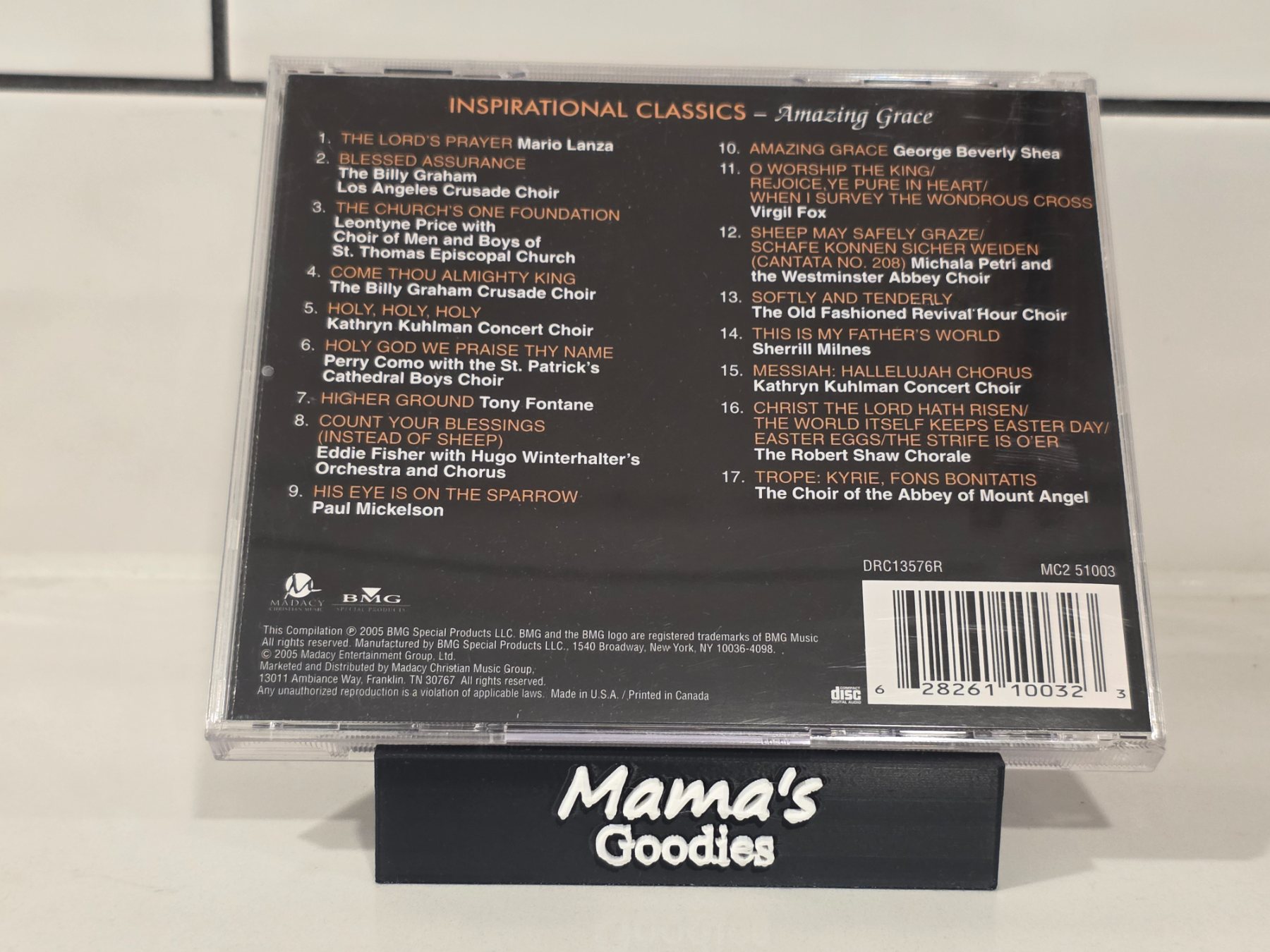 Inspirational Classics Amazing Grace Various Artists CD 2005 Christian Gospel - Image 2