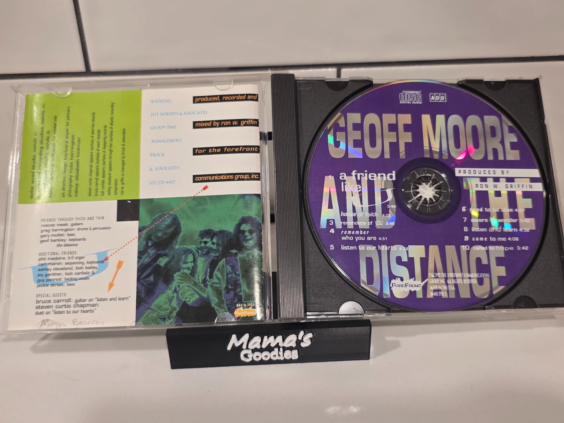 Geoff Moore & The Distance A Friend Like U CD 1992 ForeFront Christian Rock - Image 3