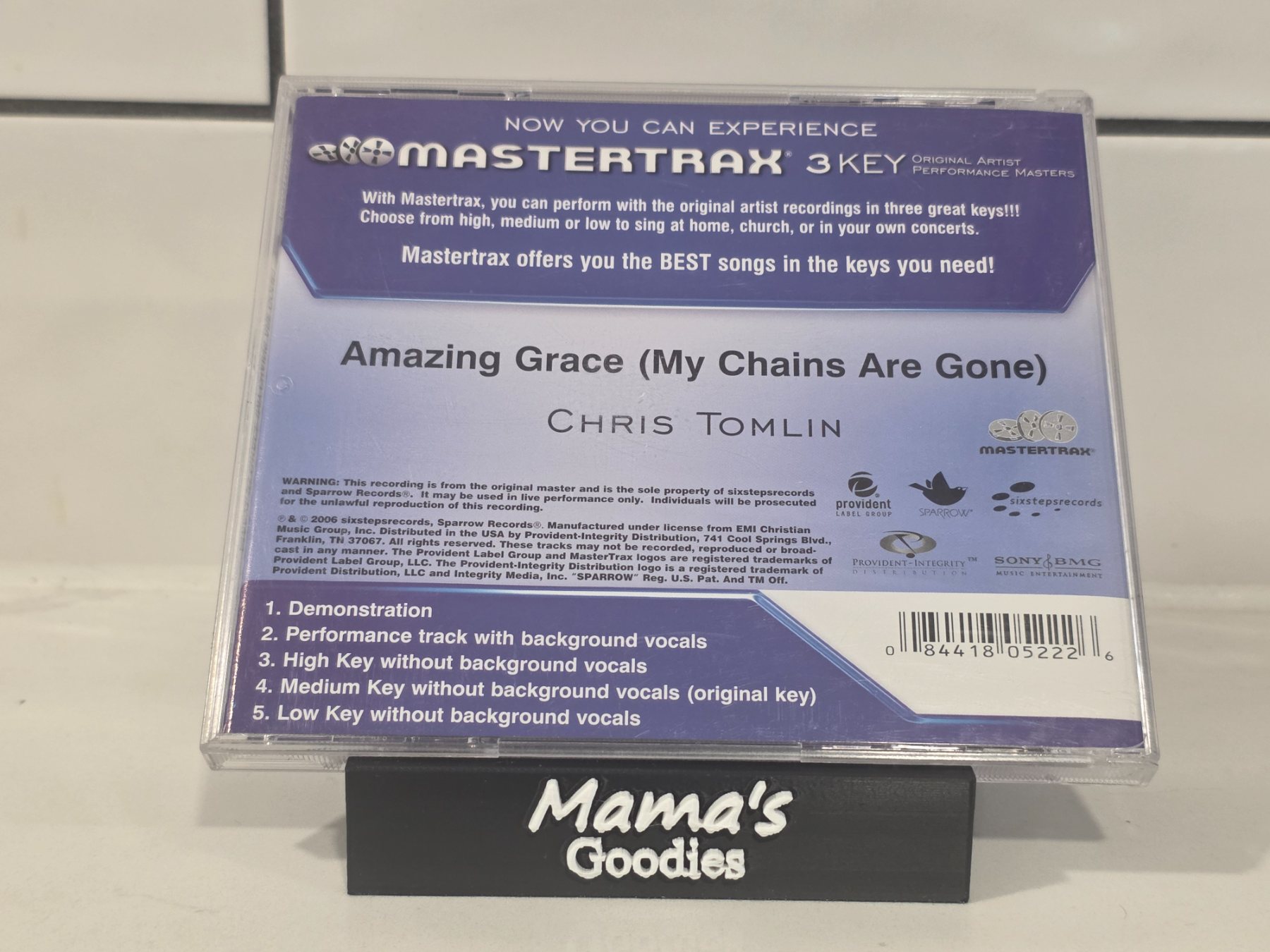 Mastertrax 3 Key Amazing Grace My Chains Are Gone Chris Tomlin CD - Image 2