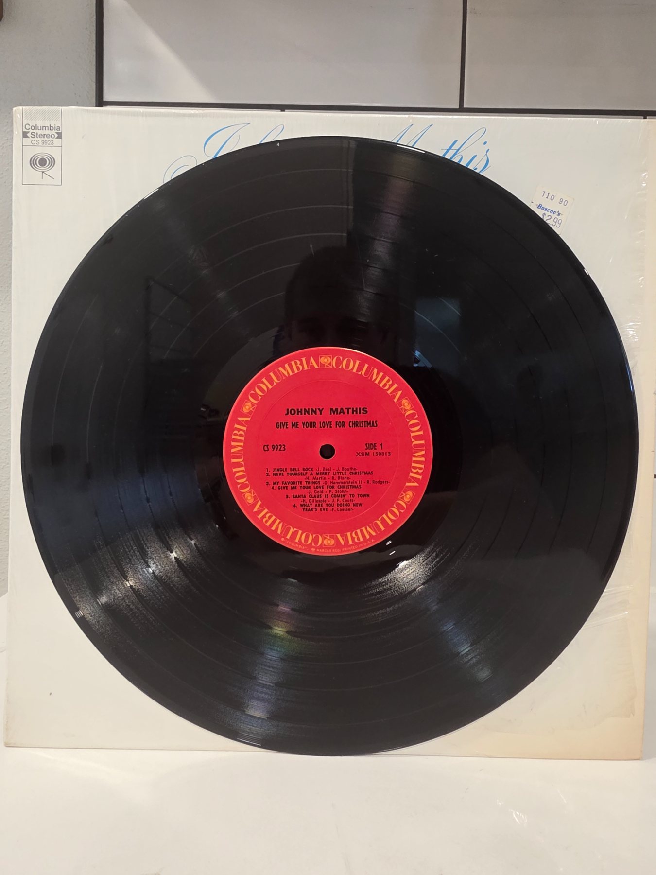 Johnny Mathis Give Me Your Love for Christmas LP Columbia CS 9923 - Image 3