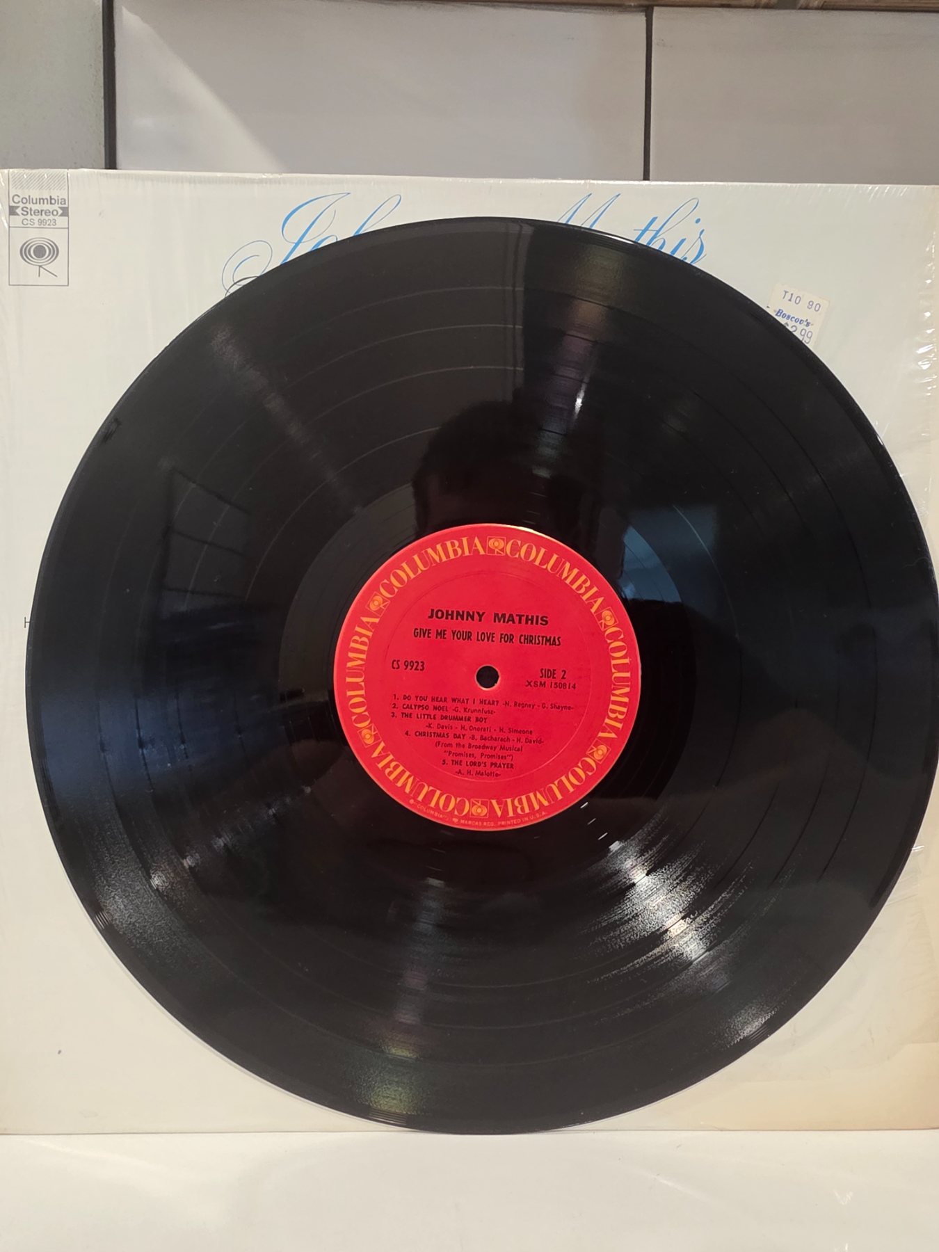 Johnny Mathis Give Me Your Love for Christmas LP Columbia CS 9923 - Image 4