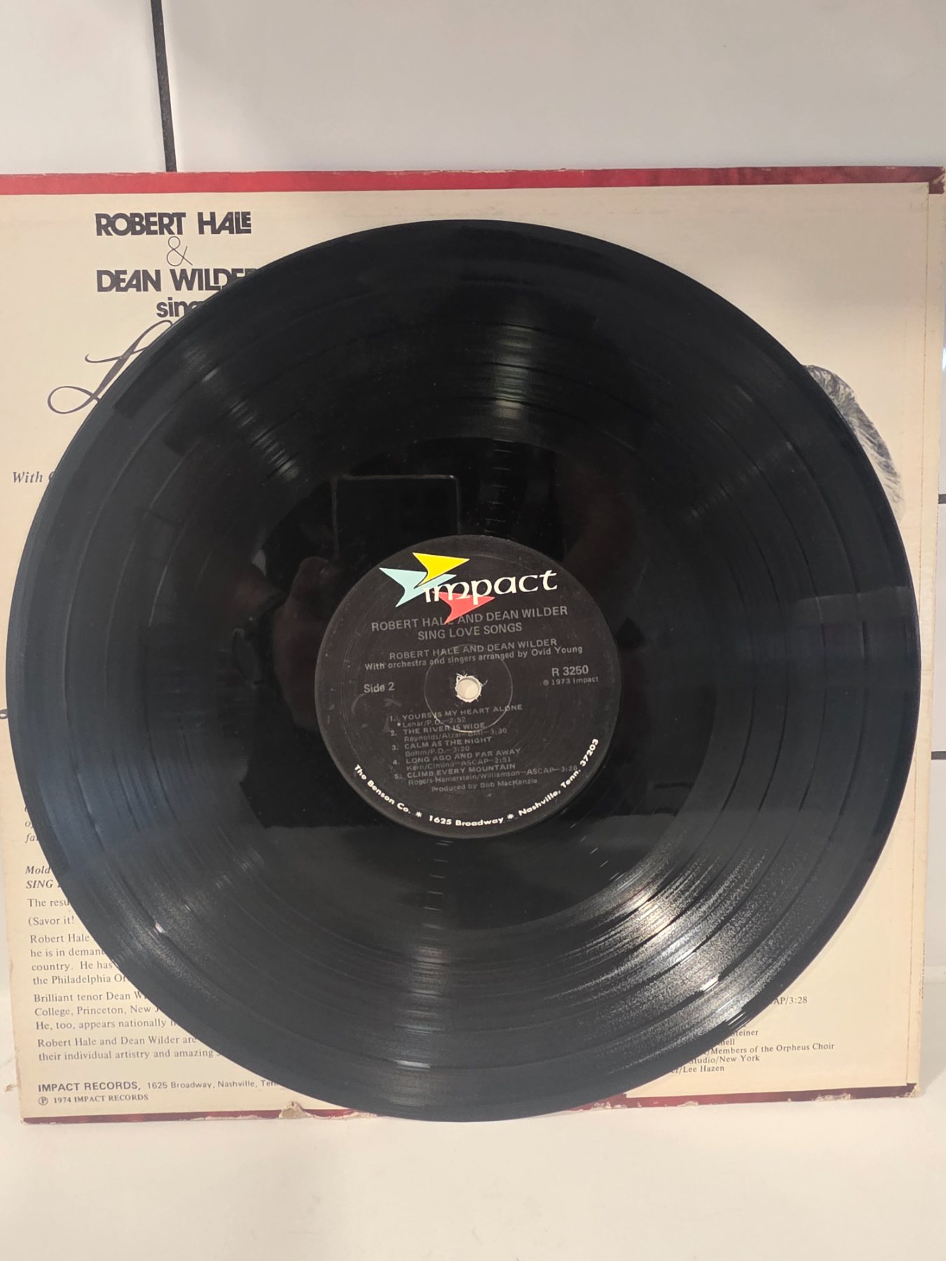 Robert Hale & Dean Wilder Sing Love Songs 1973 Impact R 3250 LP - Image 4