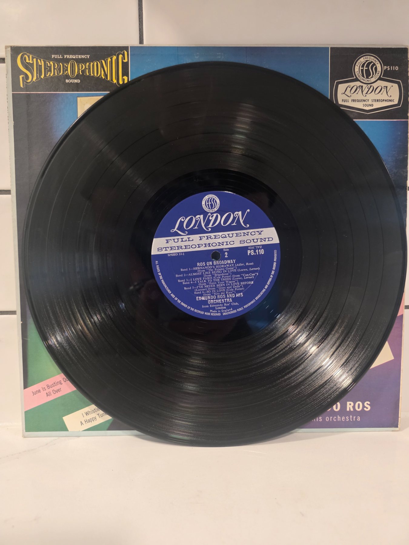 Edmundo Ros & His Orchestra Ros on Broadway Stereo LP London PS 110 - Image 3