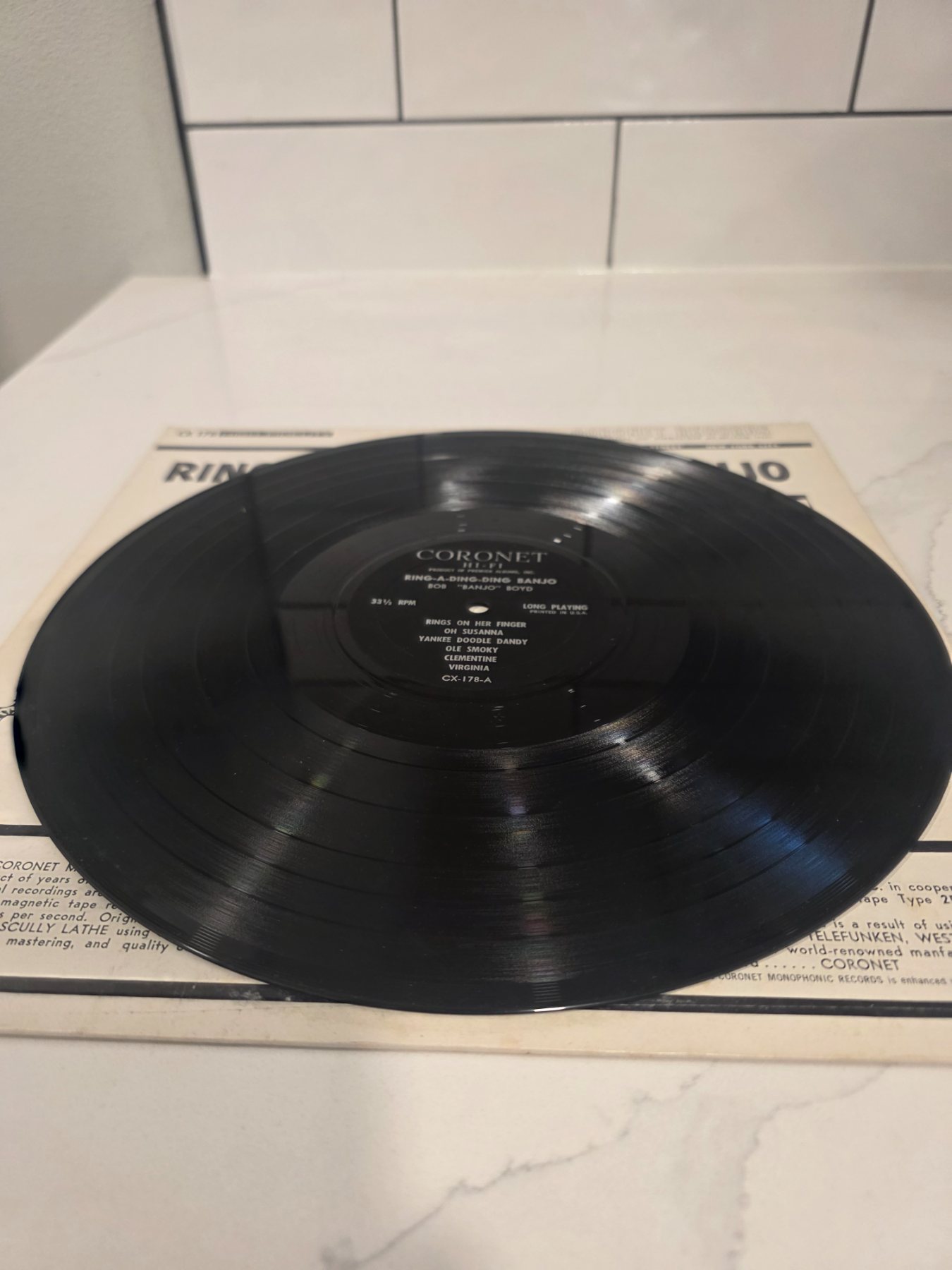 Bob "Banjo" Boyd Ring-A-Ding-Ding-Banjo Coronet CX 178 Mono LP - Image 4