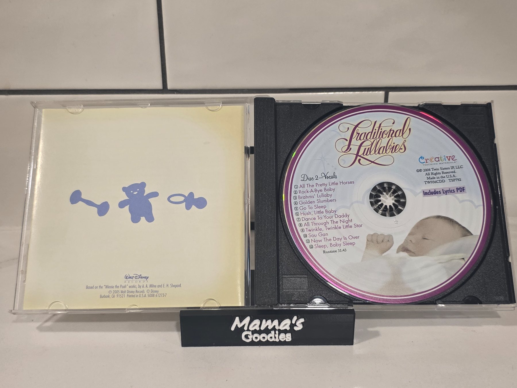 Disney's Lullaby Album Volume 2 CD Case & Inserts w/ Traditional Lullabies Disc - Image 3