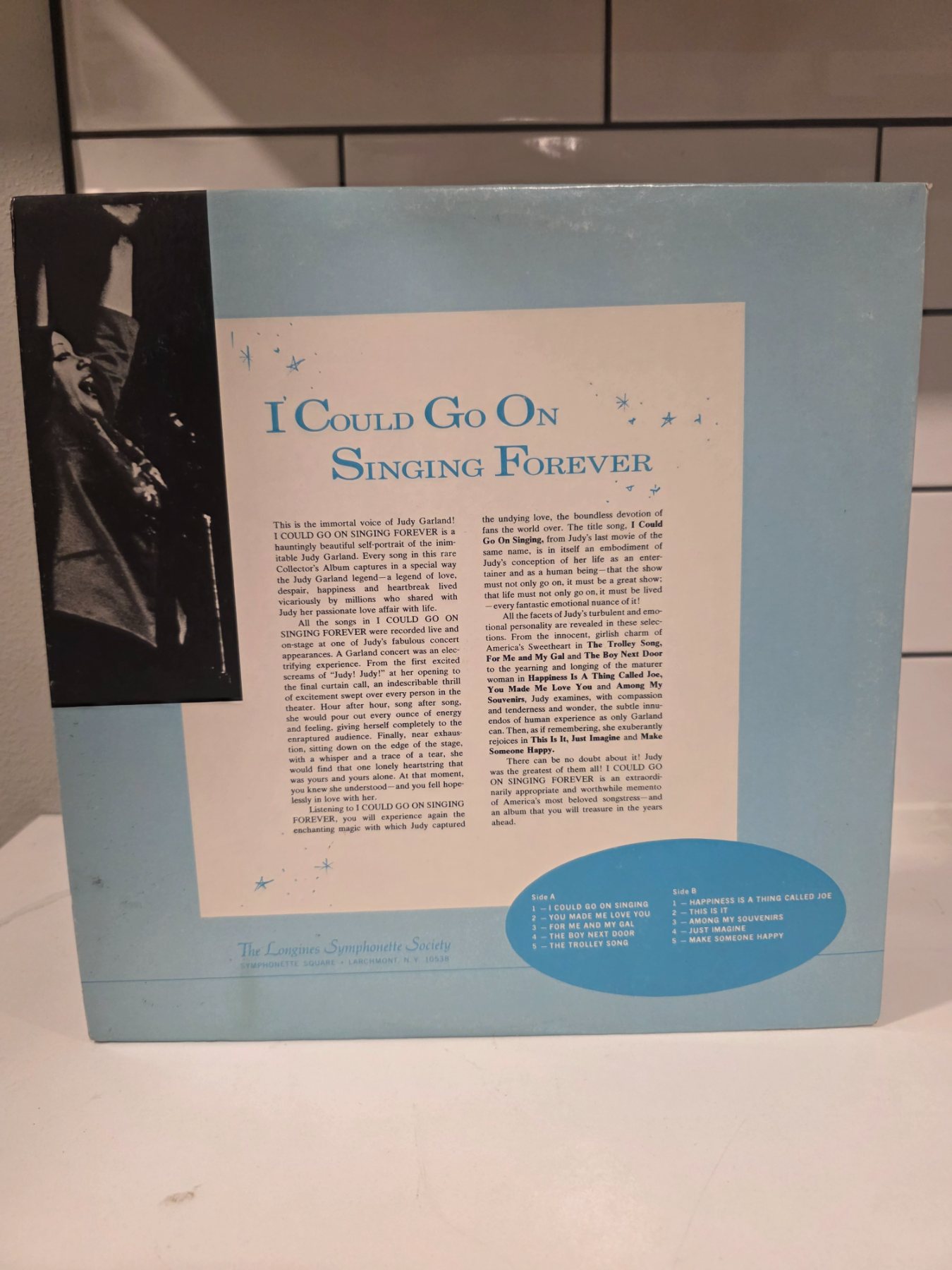 Judy Garland I Could Go On Singing Forever Vinyl LP SY 5222 Vintage - Image 2
