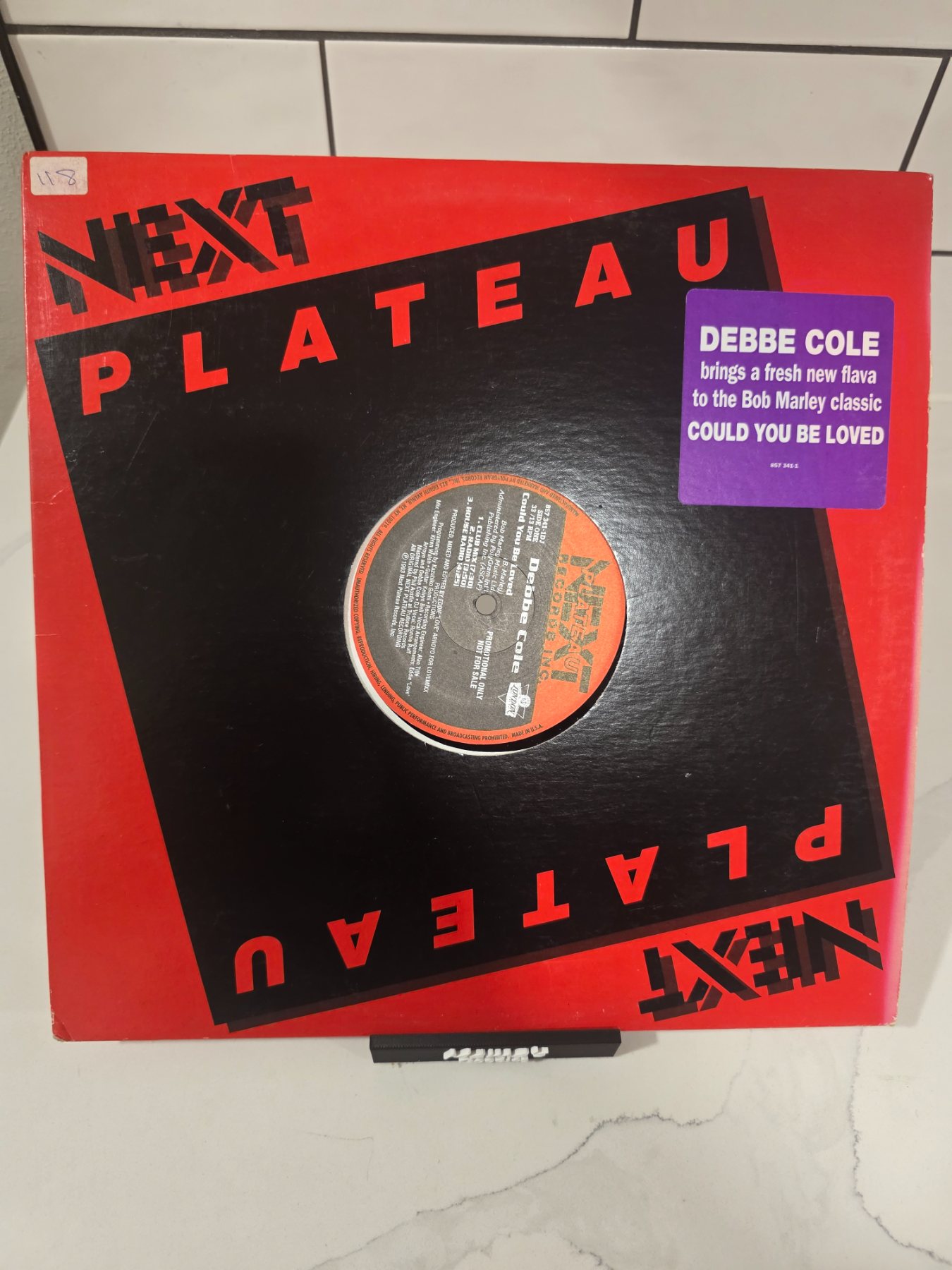 Debbe Cole Could You Be Loved 12" Vinyl Promo Next Plateau 1993 - Image 2