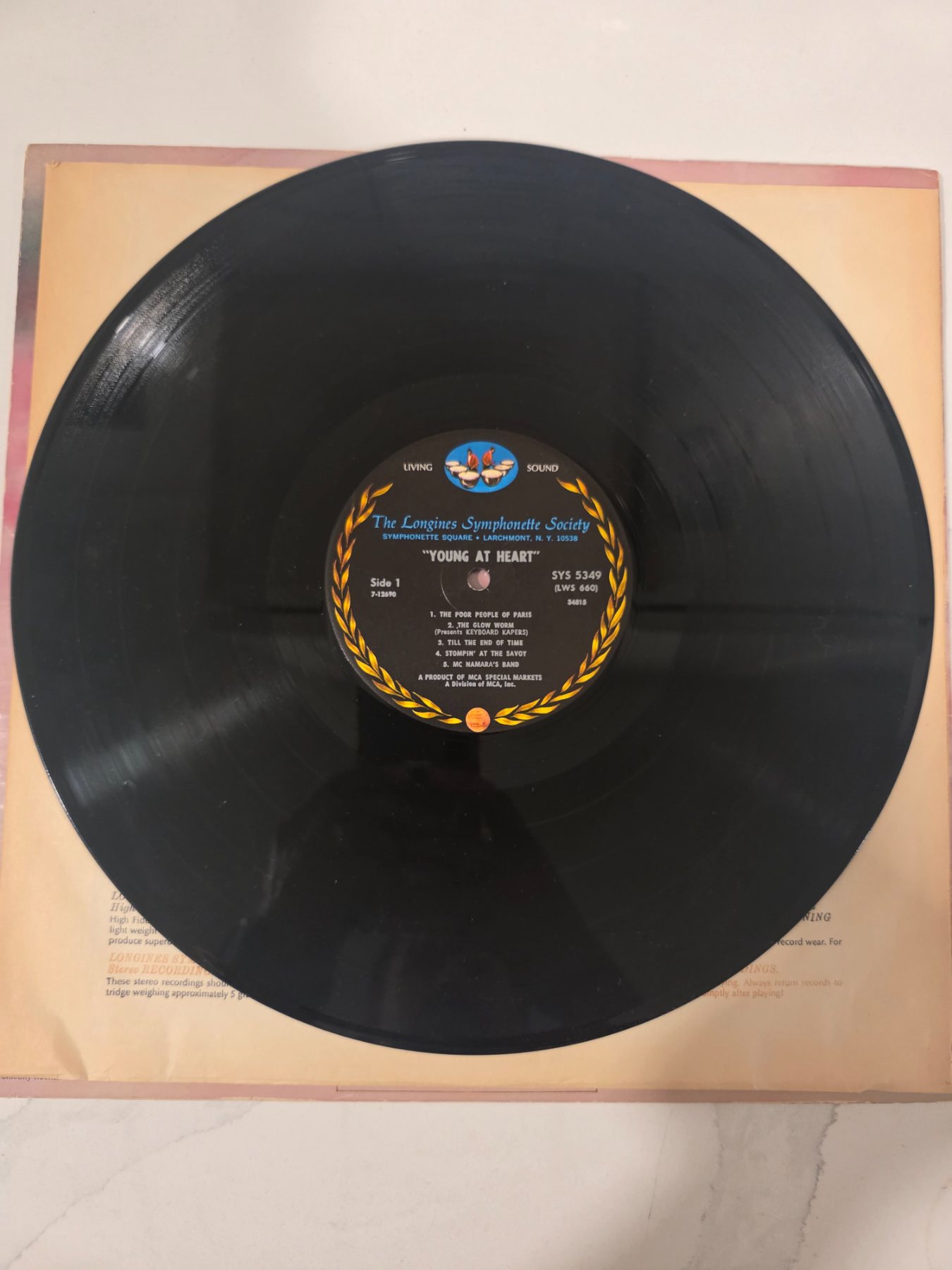 Lawrence Welk Young at Heart LP Longines Symphonette Society SYS 5349 - Image 3