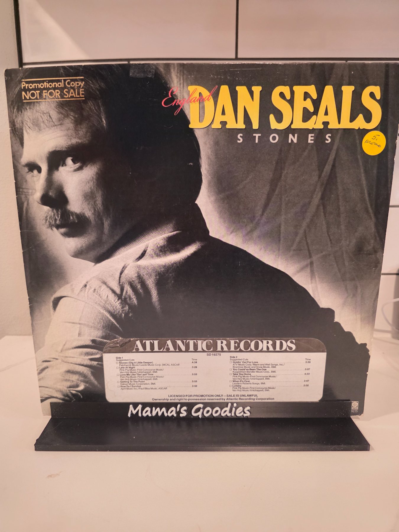 England Dan Seals Stones 1980 Atlantic Promo LP SD 19275