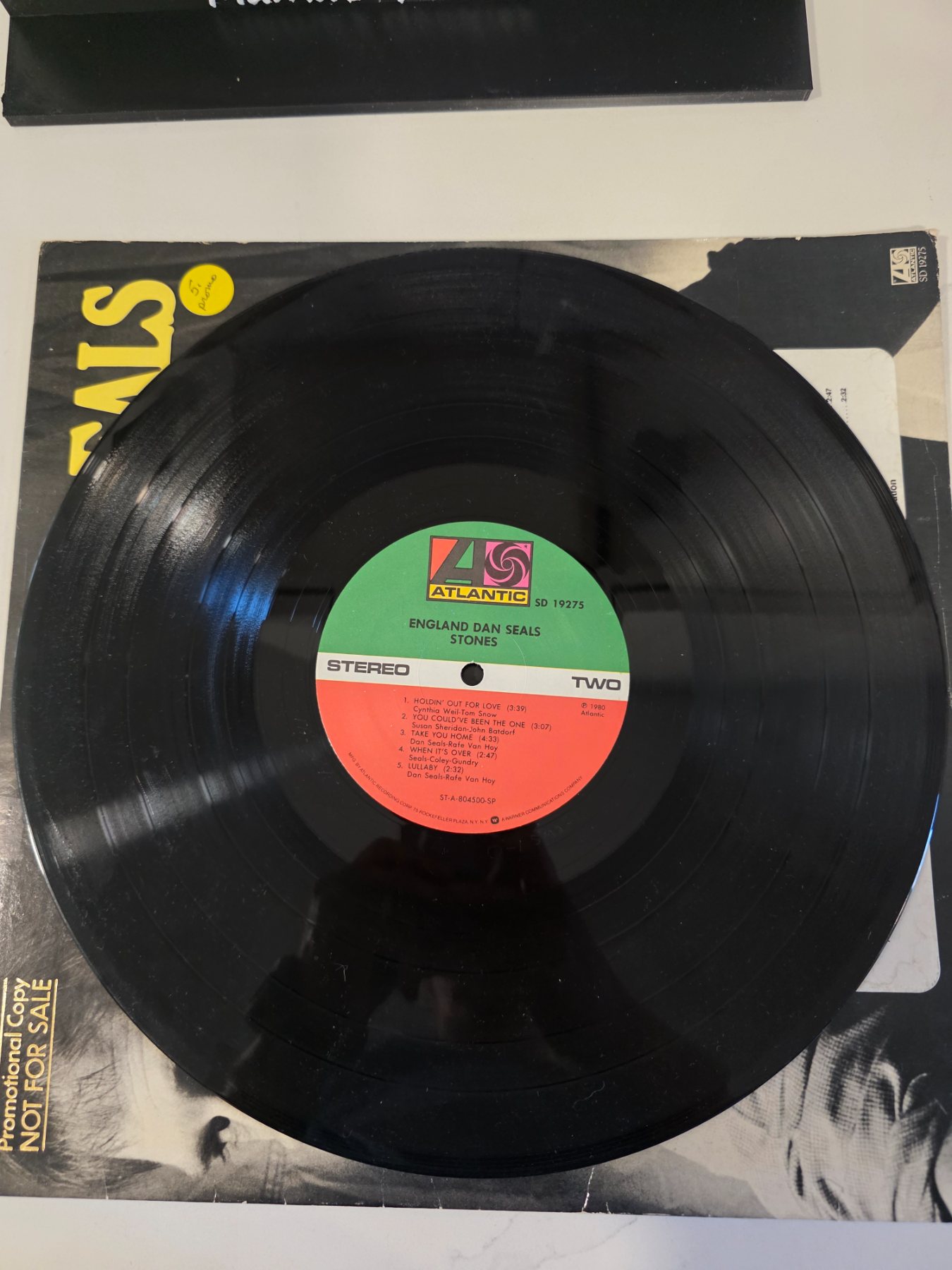 England Dan Seals Stones 1980 Atlantic Promo LP SD 19275 - Image 4
