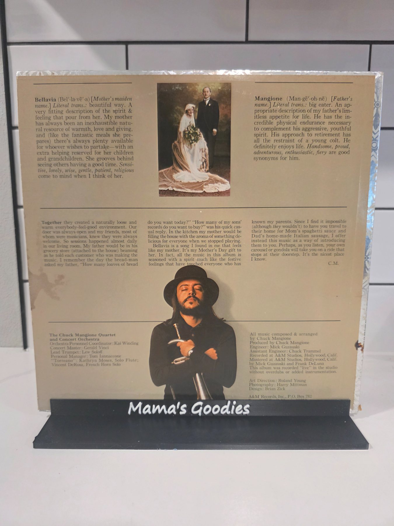 Chuck Mangione Bellavia 1975 A&M SP-4557 Jazz Vinyl LP - Image 2