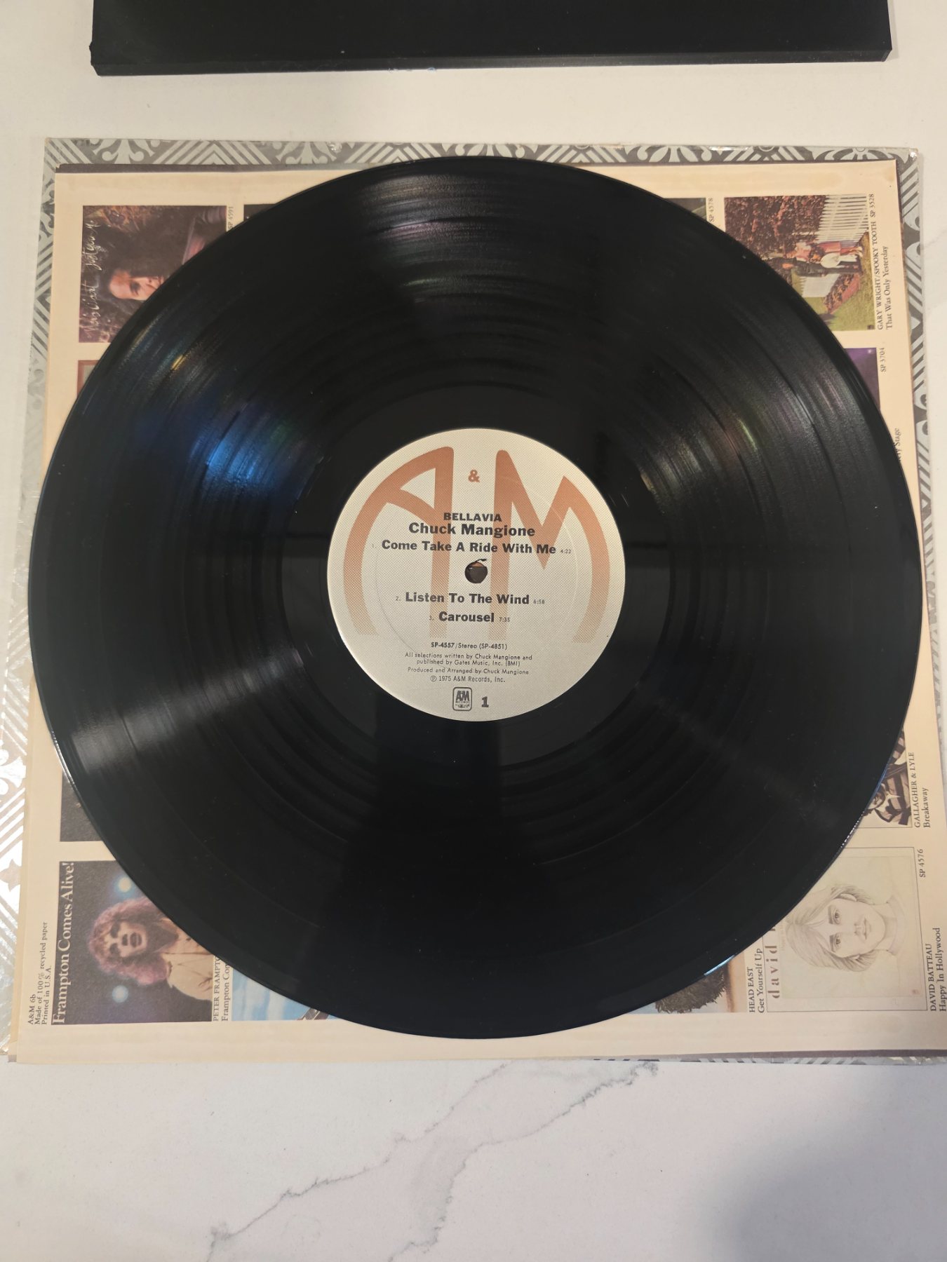 Chuck Mangione Bellavia 1975 A&M SP-4557 Jazz Vinyl LP - Image 3