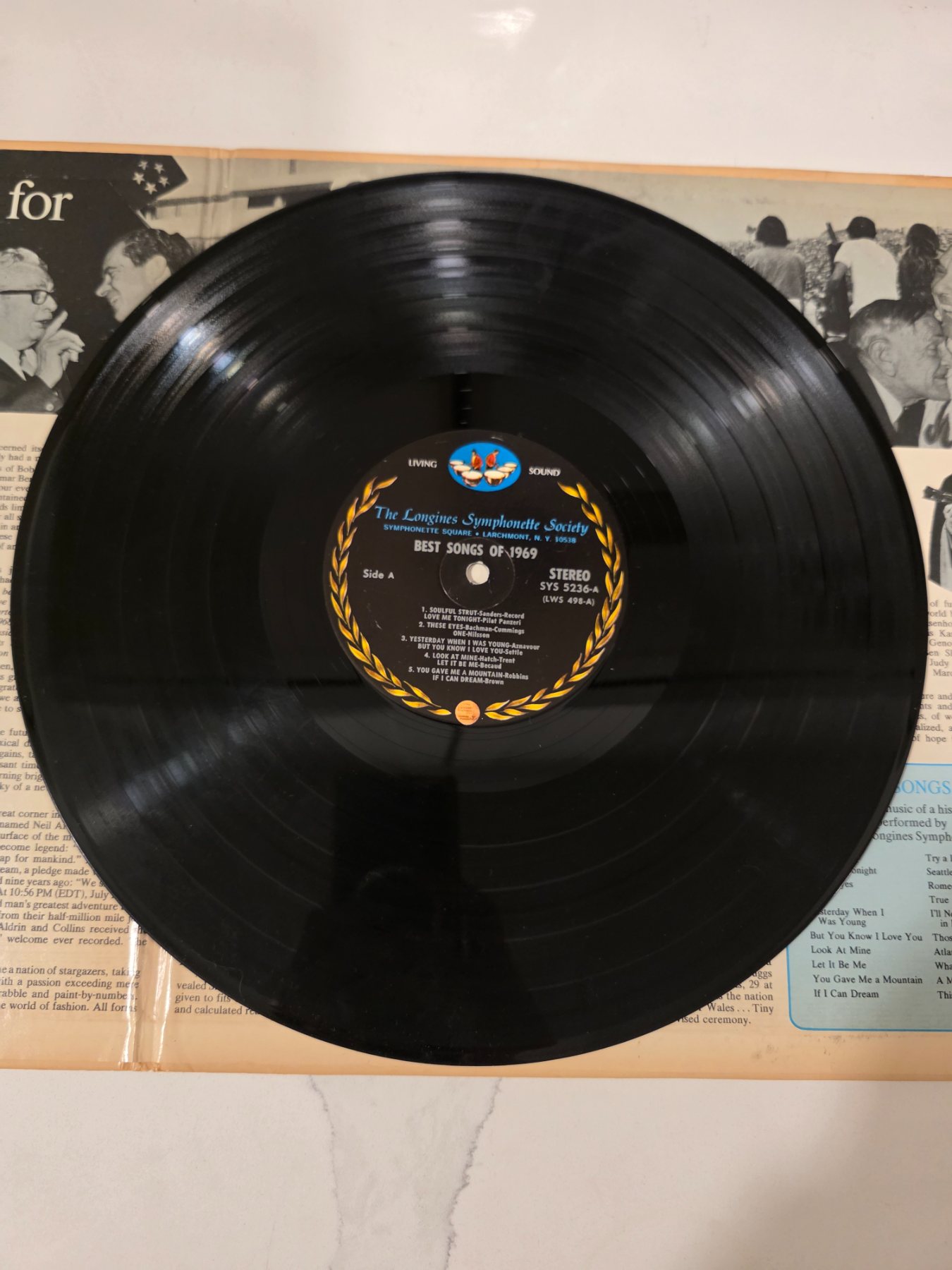 Longines Symphonette Society Best Songs of 1969 Stereo Vinyl LP - Image 4