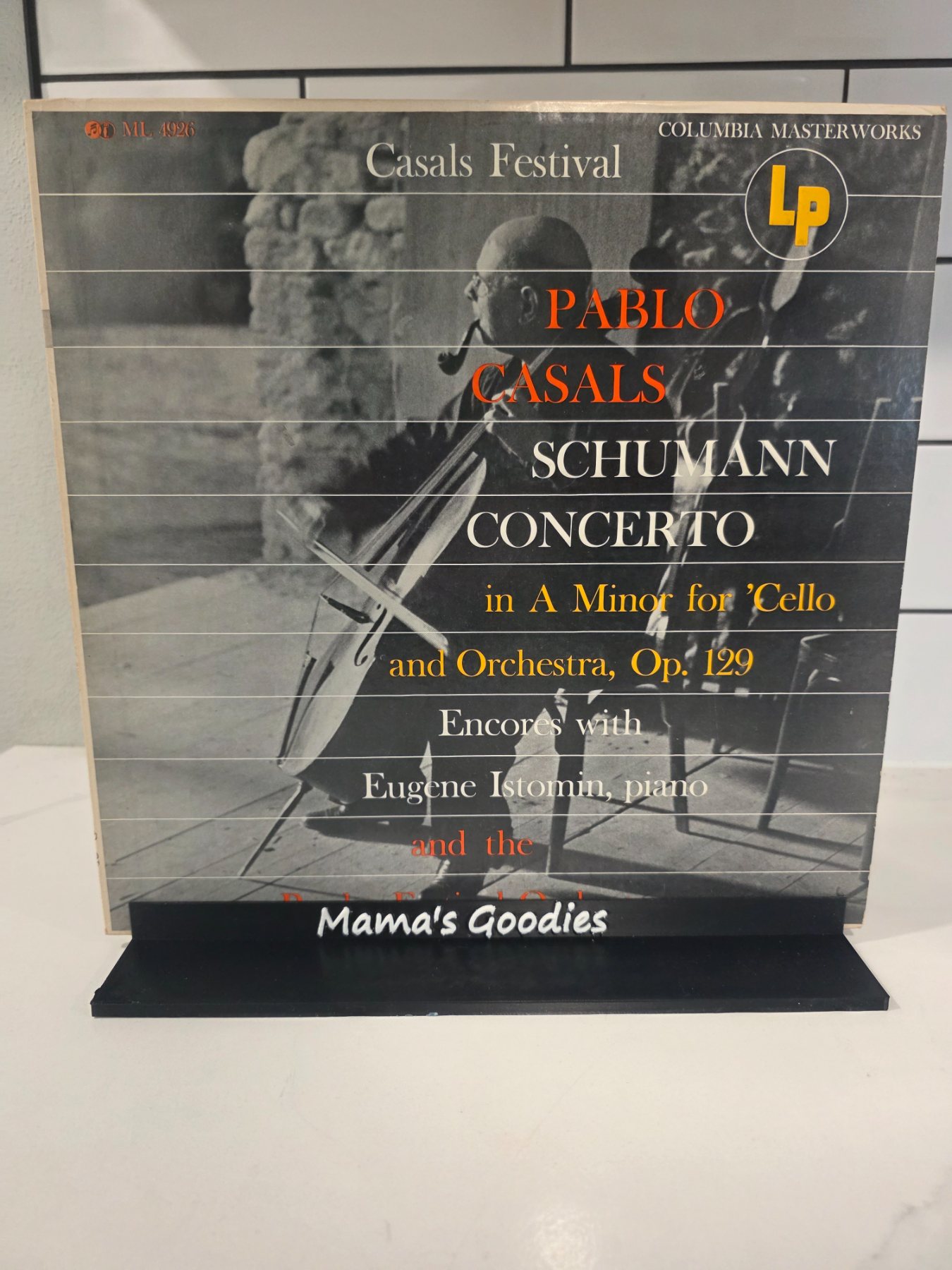 Vintage Pablo Casals Schumann Cello Concerto LP Columbia ML 4926
