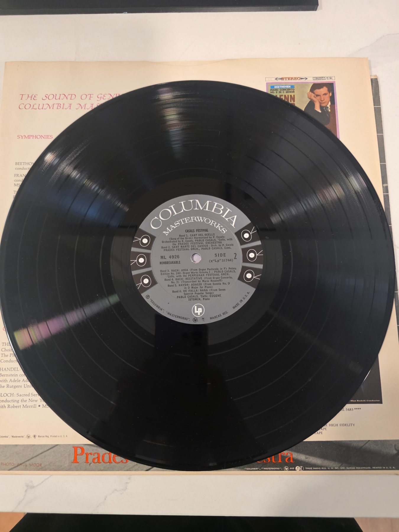 Vintage Pablo Casals Schumann Cello Concerto LP Columbia ML 4926 - Image 4