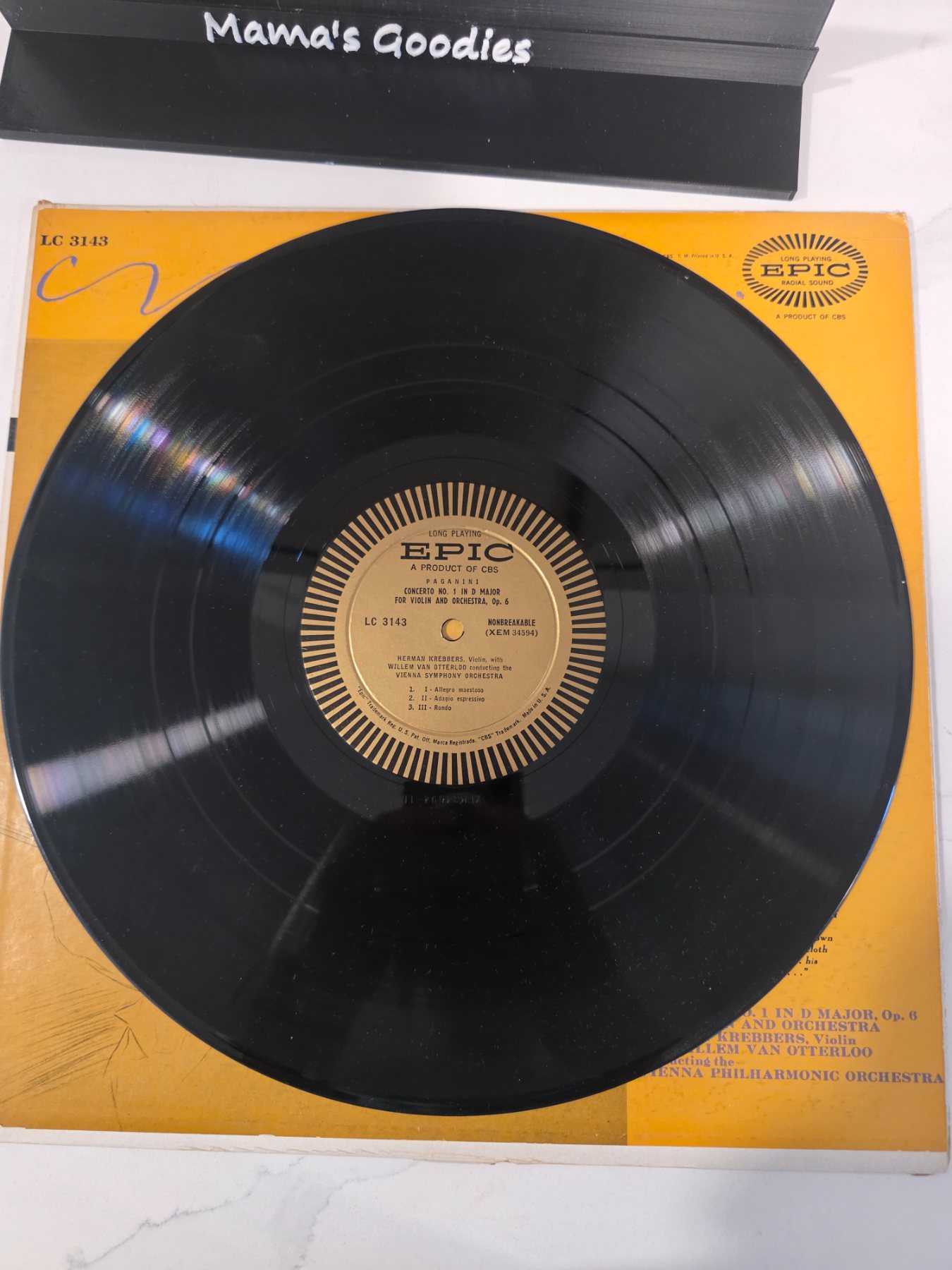 Paganini Violin Concertos No. 4 & No. 1 Arthur Grumiaux Epic LC 3143 LP - Image 3