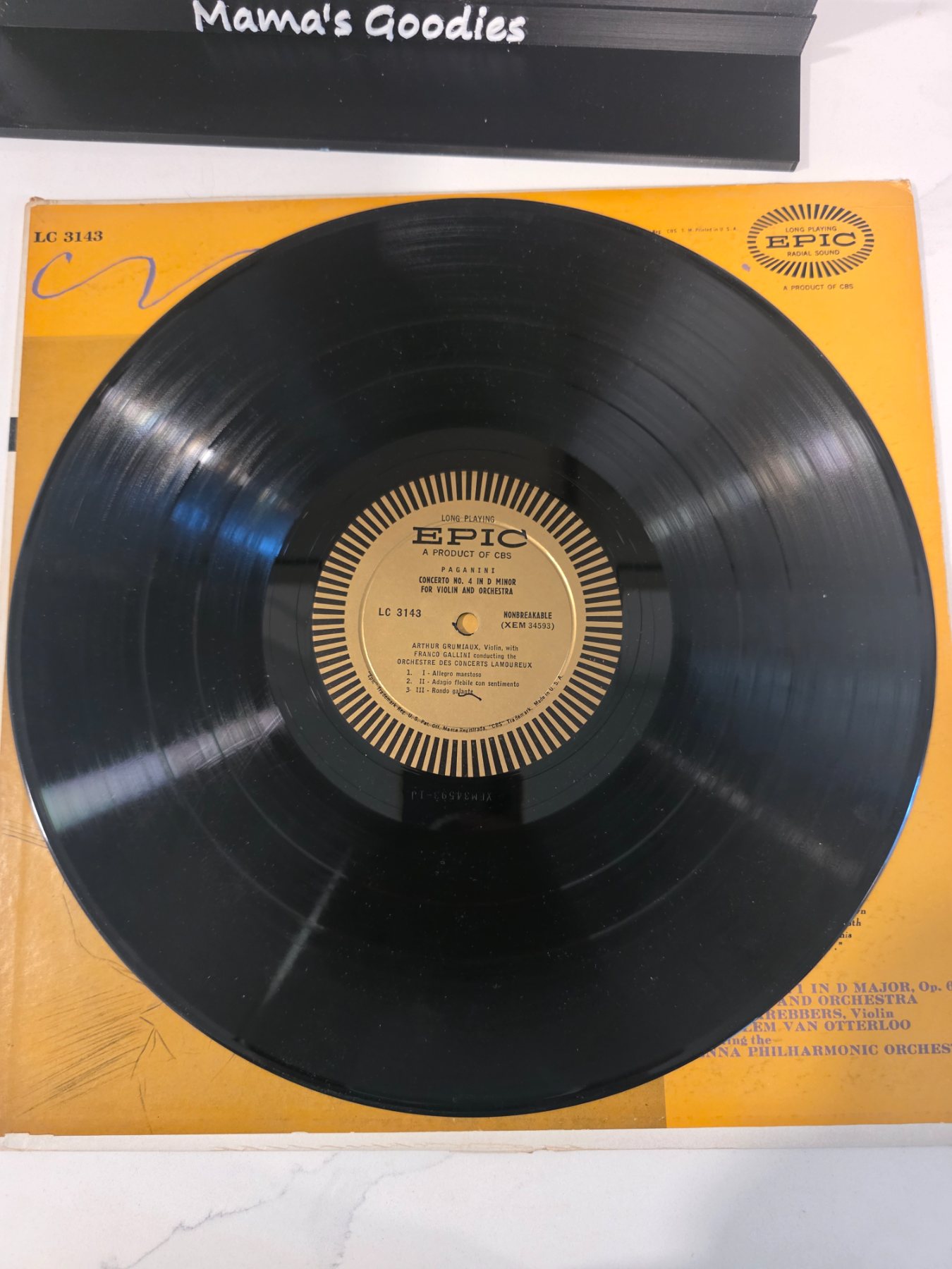 Paganini Violin Concertos No. 4 & No. 1 Arthur Grumiaux Epic LC 3143 LP - Image 4