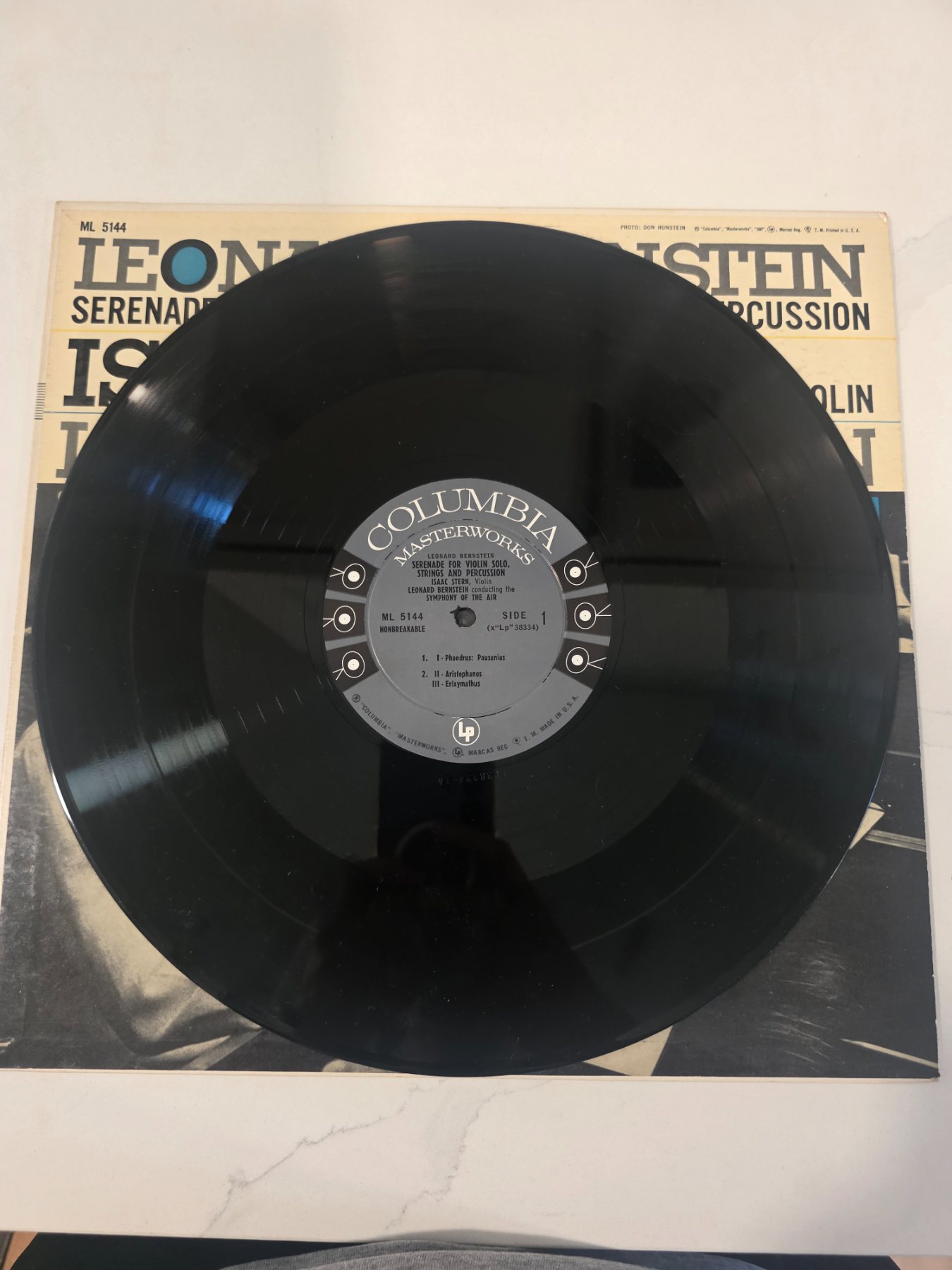 Vintage Leonard Bernstein Serenade Isaac Stern Columbia ML 5144 LP - Image 3