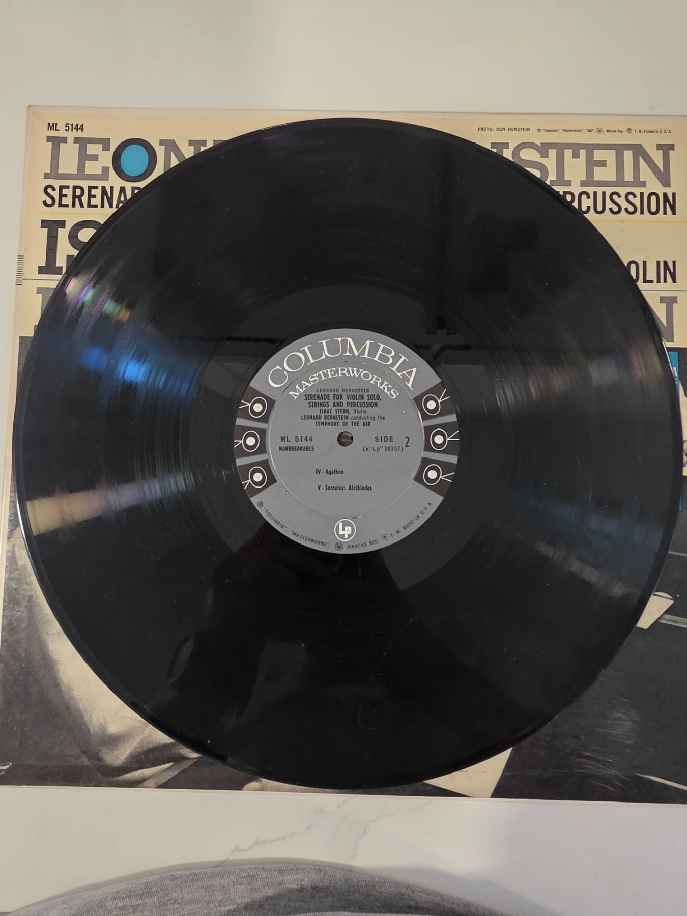 Vintage Leonard Bernstein Serenade Isaac Stern Columbia ML 5144 LP - Image 4
