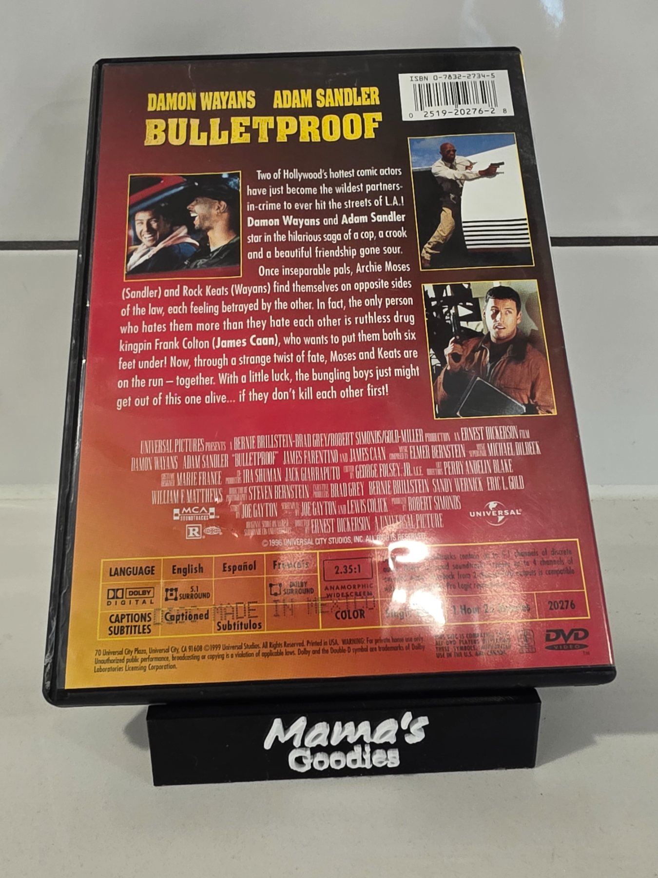 Bulletproof DVD Widescreen 1996 Damon Wayans Adam Sandler - Image 2