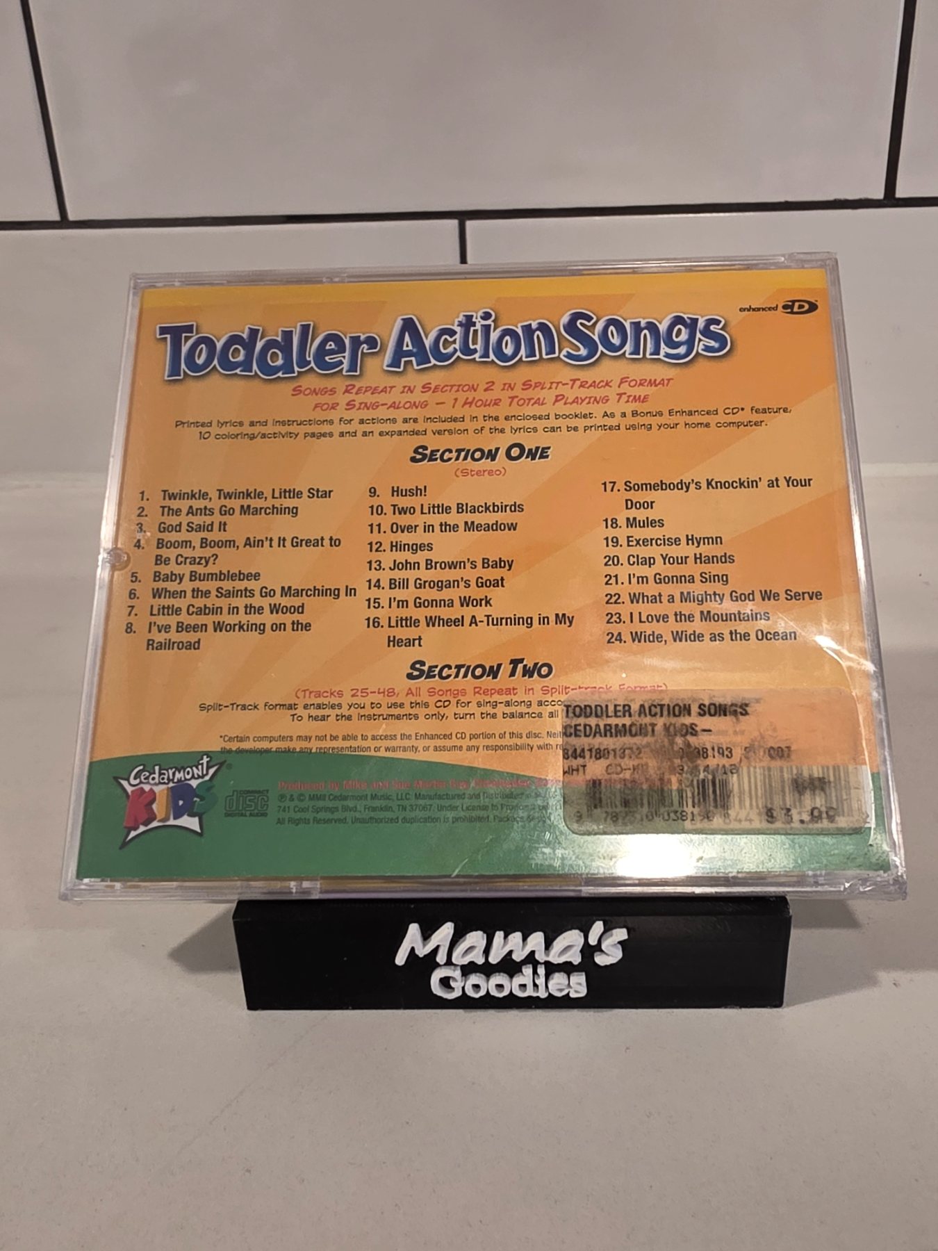 Cedarmont Kids Toddler Action Songs CD 24 Classic Songs Enhanced - Image 2