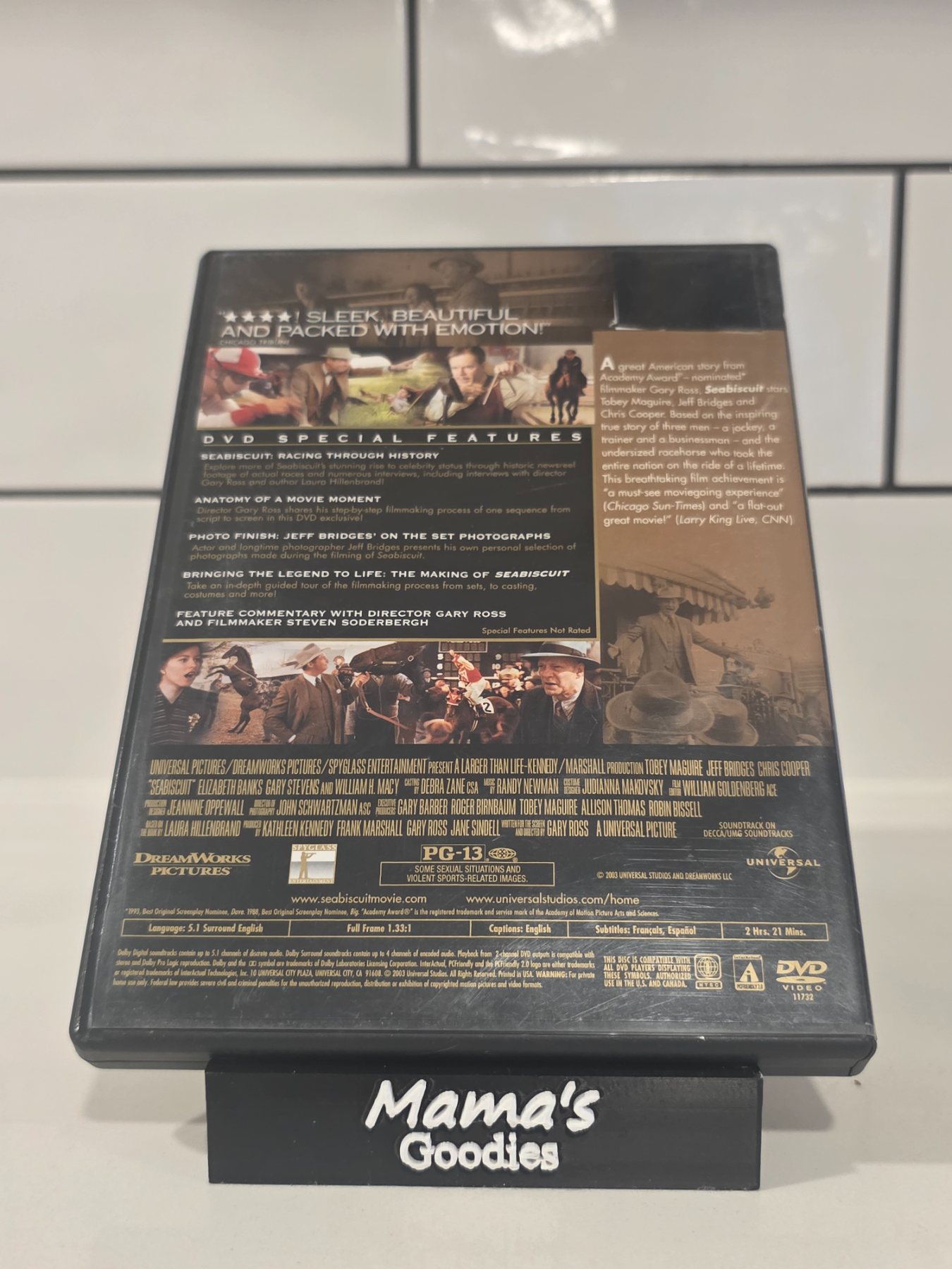 Seabiscuit DVD 2003 Tobey Maguire Jeff Bridges Chris Cooper - Image 2
