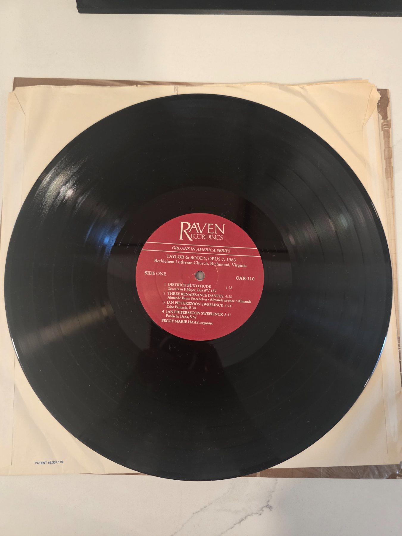 Peggy Marie Haas Organ LP Raven OAR-110 Buxtehude Bach Scheidemann - Image 3