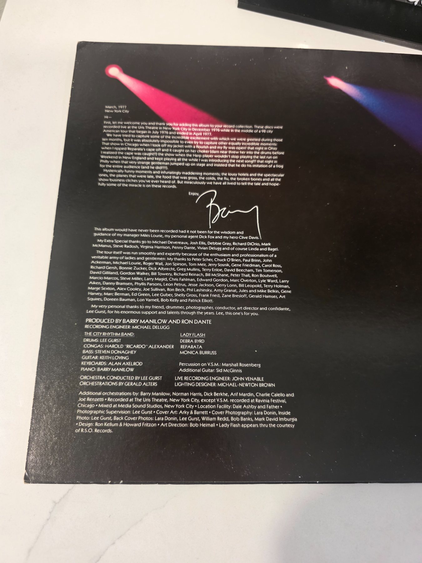 Barry Manilow Live 1977 Arista AL 8500 Gatefold 2xLP Vinyl - Image 4
