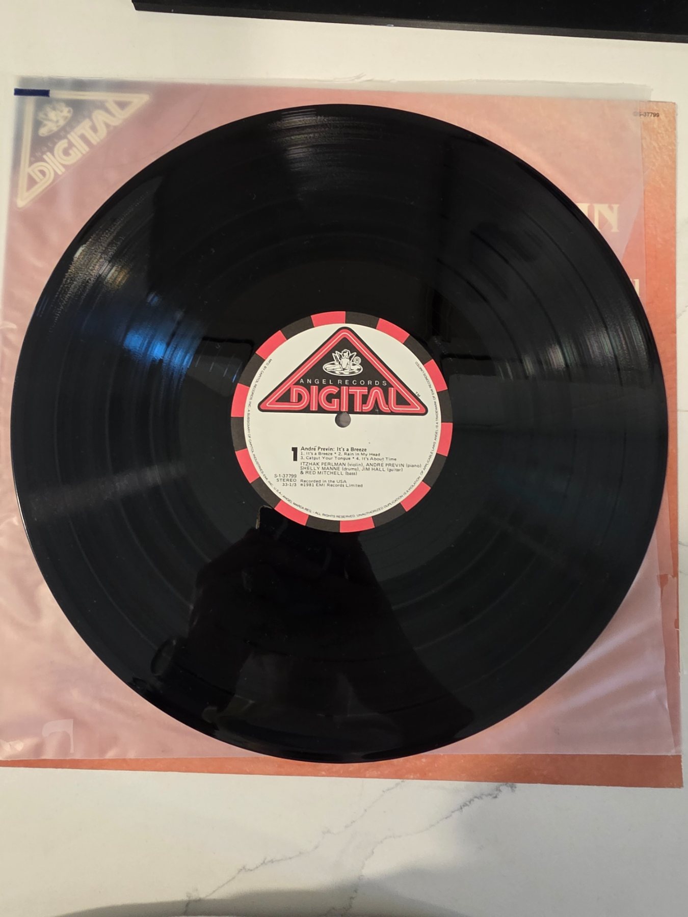 Itzhak Perlman André Previn It's a Breeze LP Angel S-37799 Jazz - Image 3