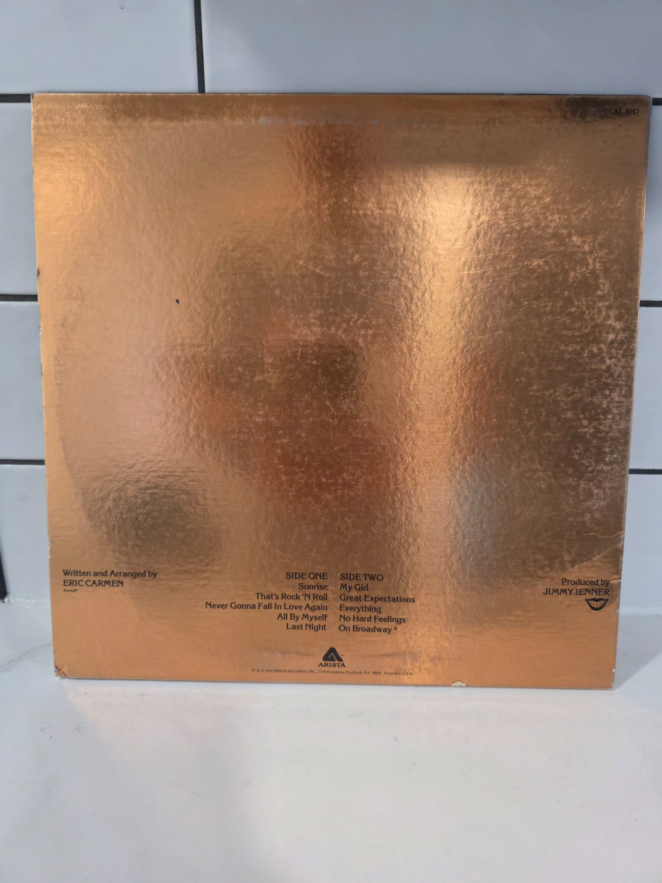 Eric Carmen Self Titled 1975 Arista AL 4057 Vinyl LP - Image 2
