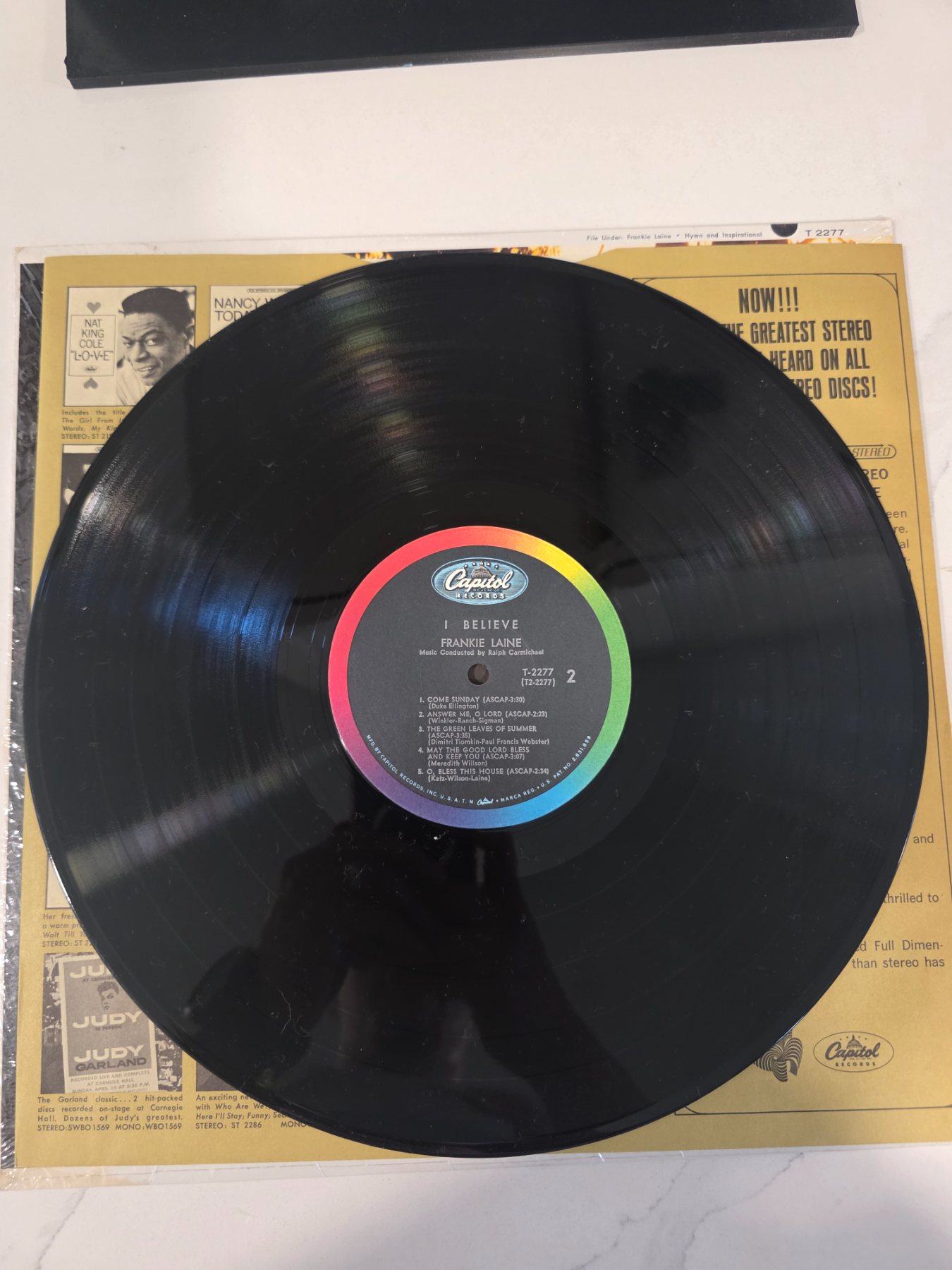 Frankie Laine I Believe LP Capitol T-2277 Mono Gospel Vinyl - Image 4