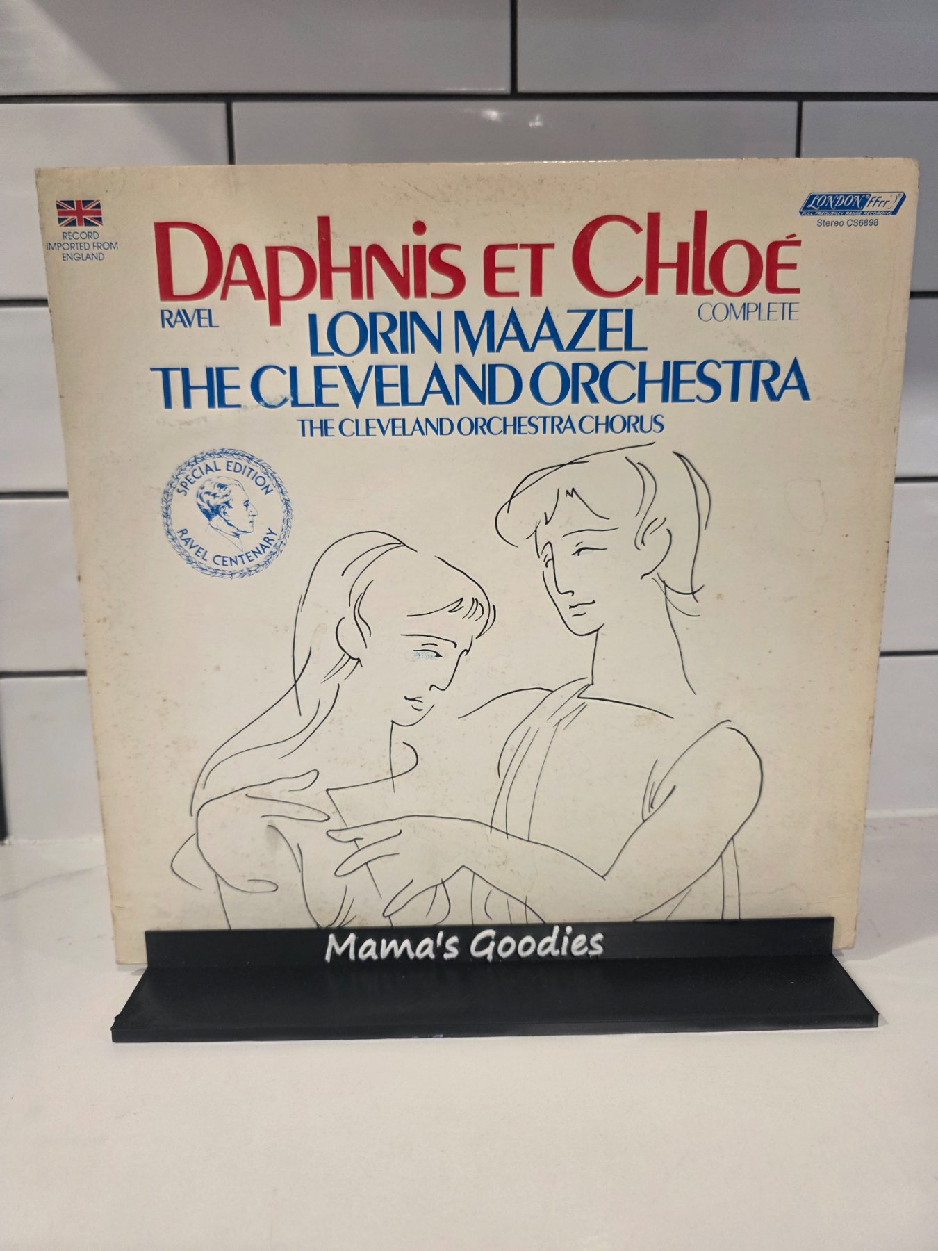 Ravel Daphnis et Chloé LP Lorin Maazel Cleveland Orchestra London CS 6898